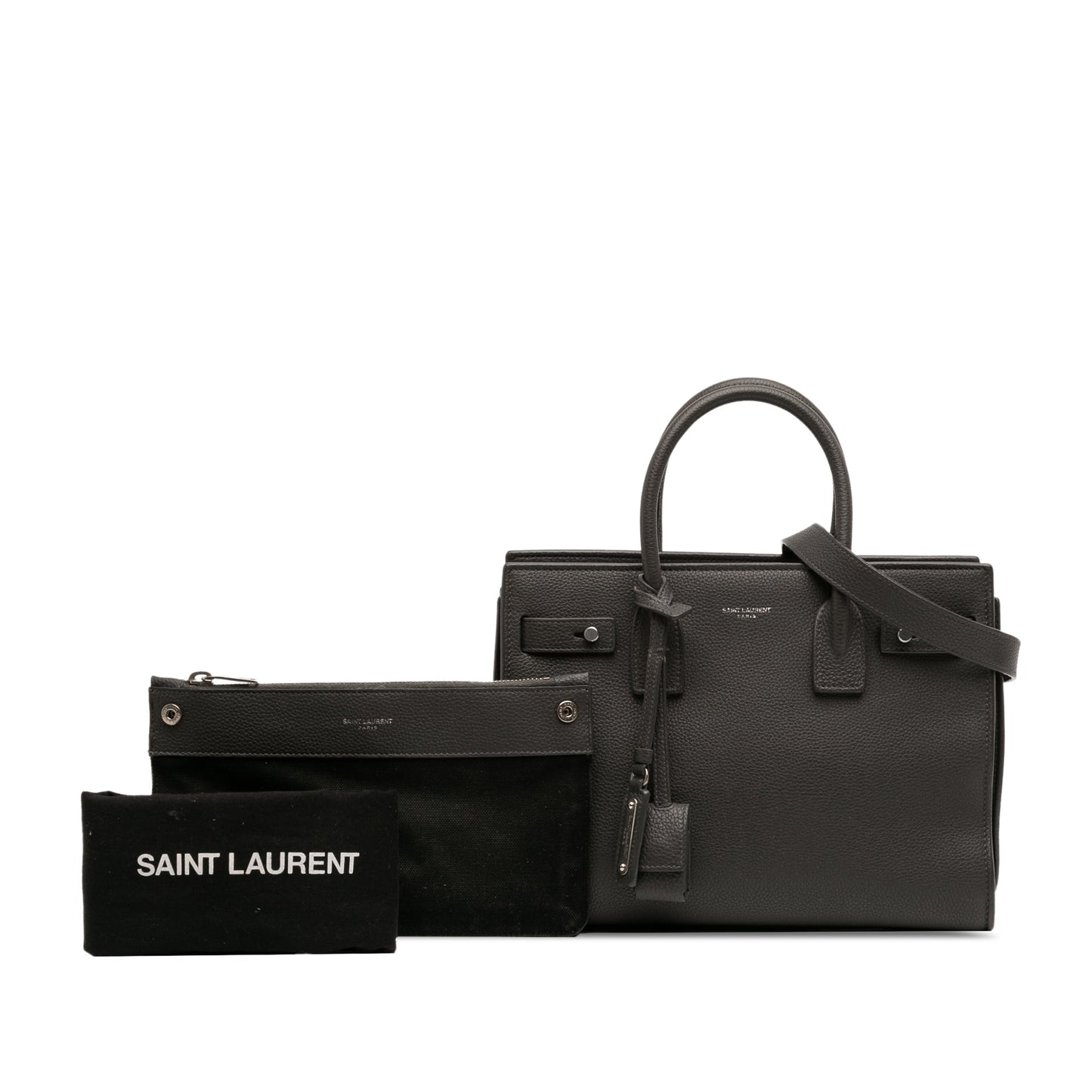 Saint Laurent Baby Grained Calfskin Sac de Jour Satchel