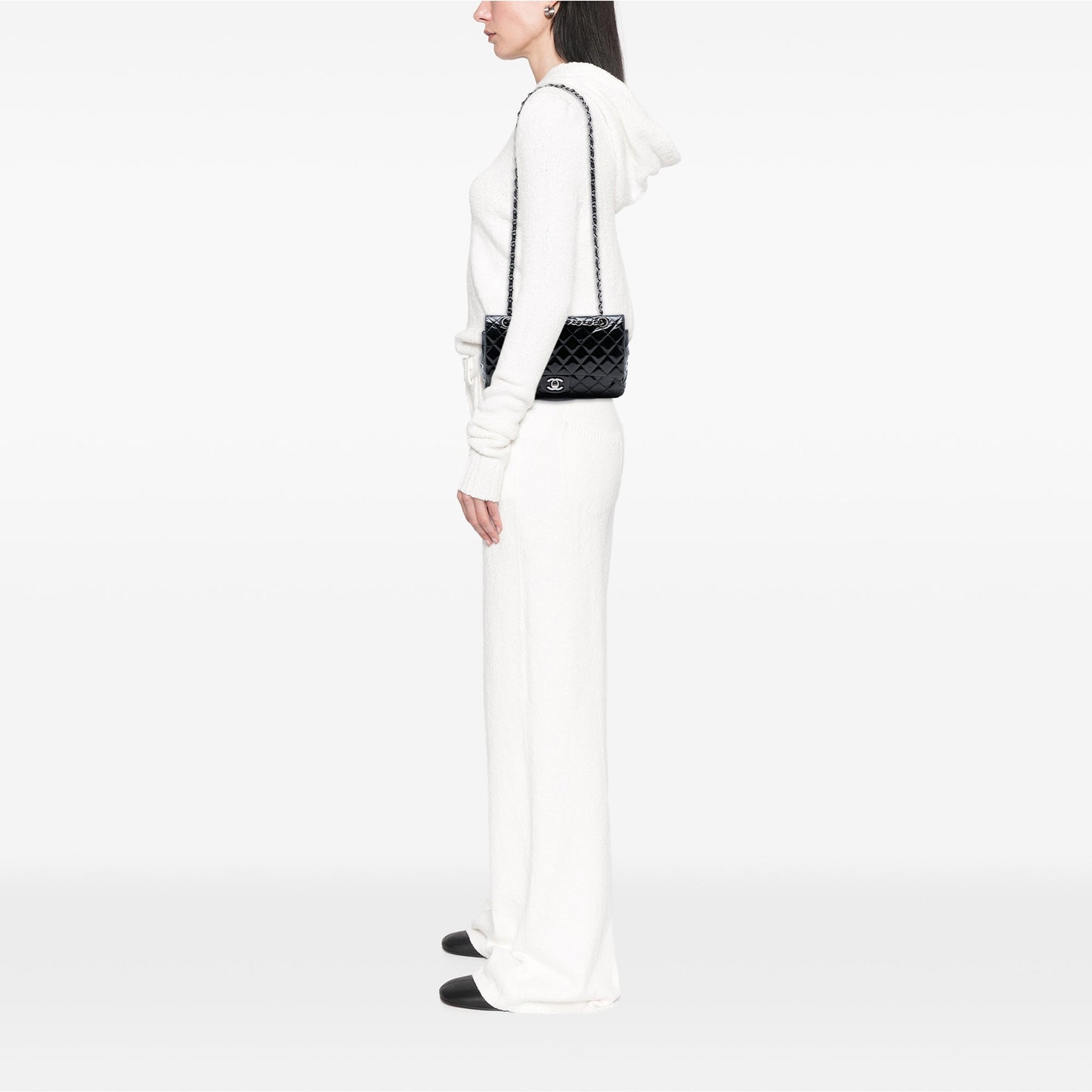 Medium Classic Patent Double Flap
