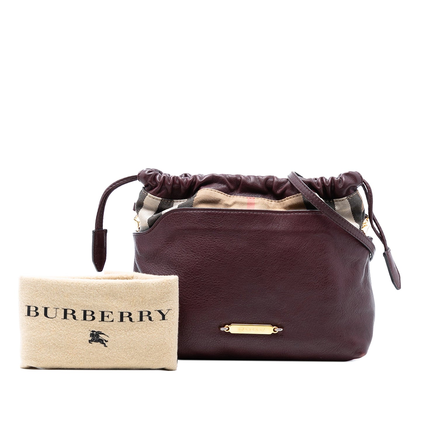 Burberry House Check Canvas and Calfskin Little Crush Crossbody