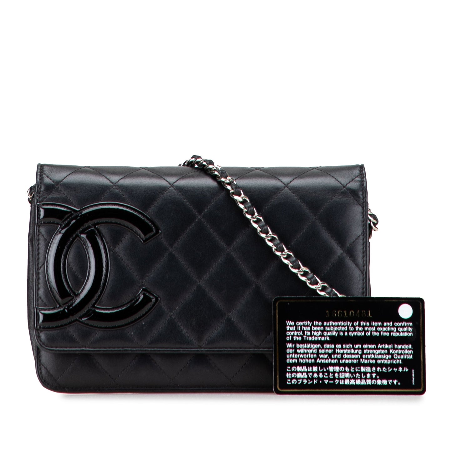 Chanel Quilted Lambskin Cambon Ligne Wallet On Chain