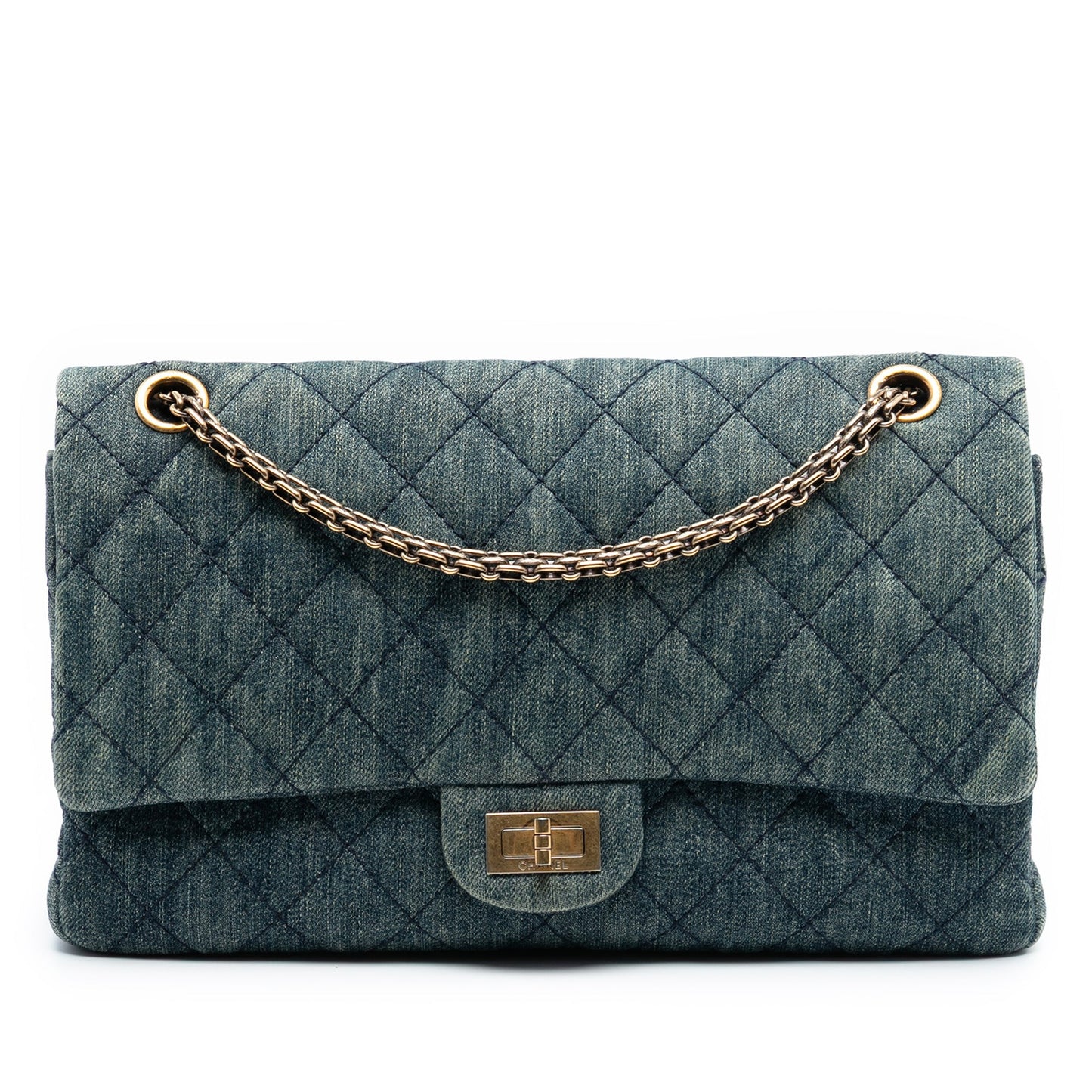 Chanel Quilted Denim Reissue 2.55 Double Flap 226