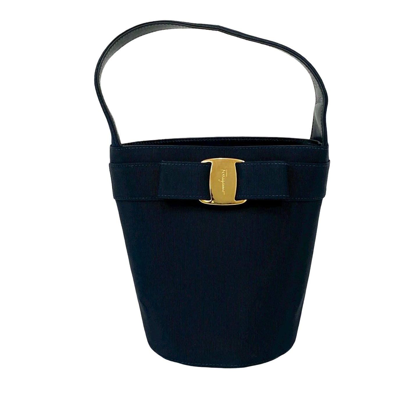 Ferragamo Canvas Vara Bow Bucket Bag