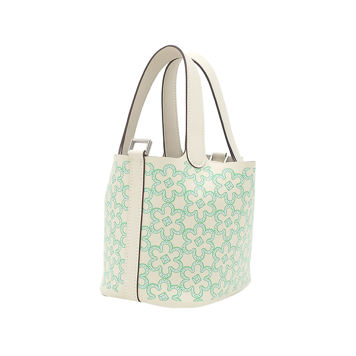 Hermès Micro Swift Lucky Daisy Picotin Lock 14 — White
