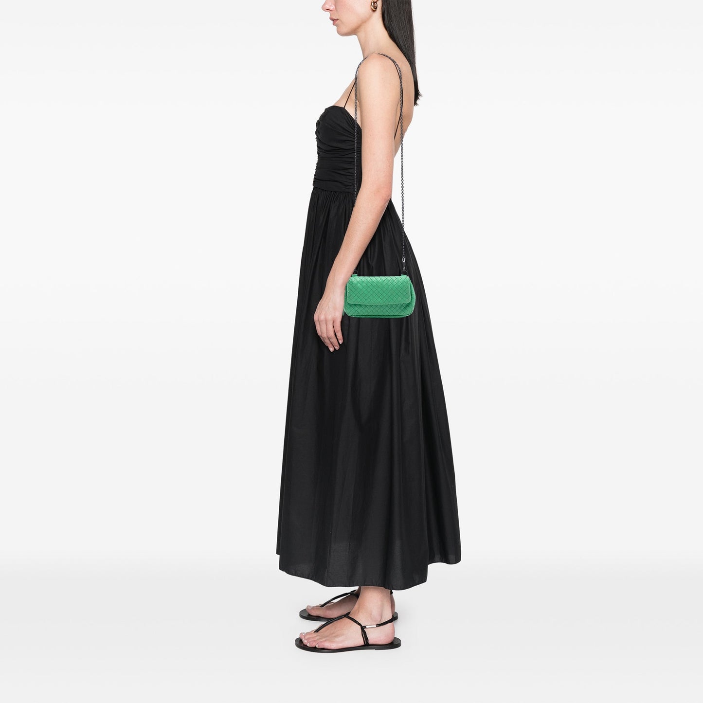 Bottega Veneta Mini Nappa Intrecciato Expandable Chain Flap Crossbody
