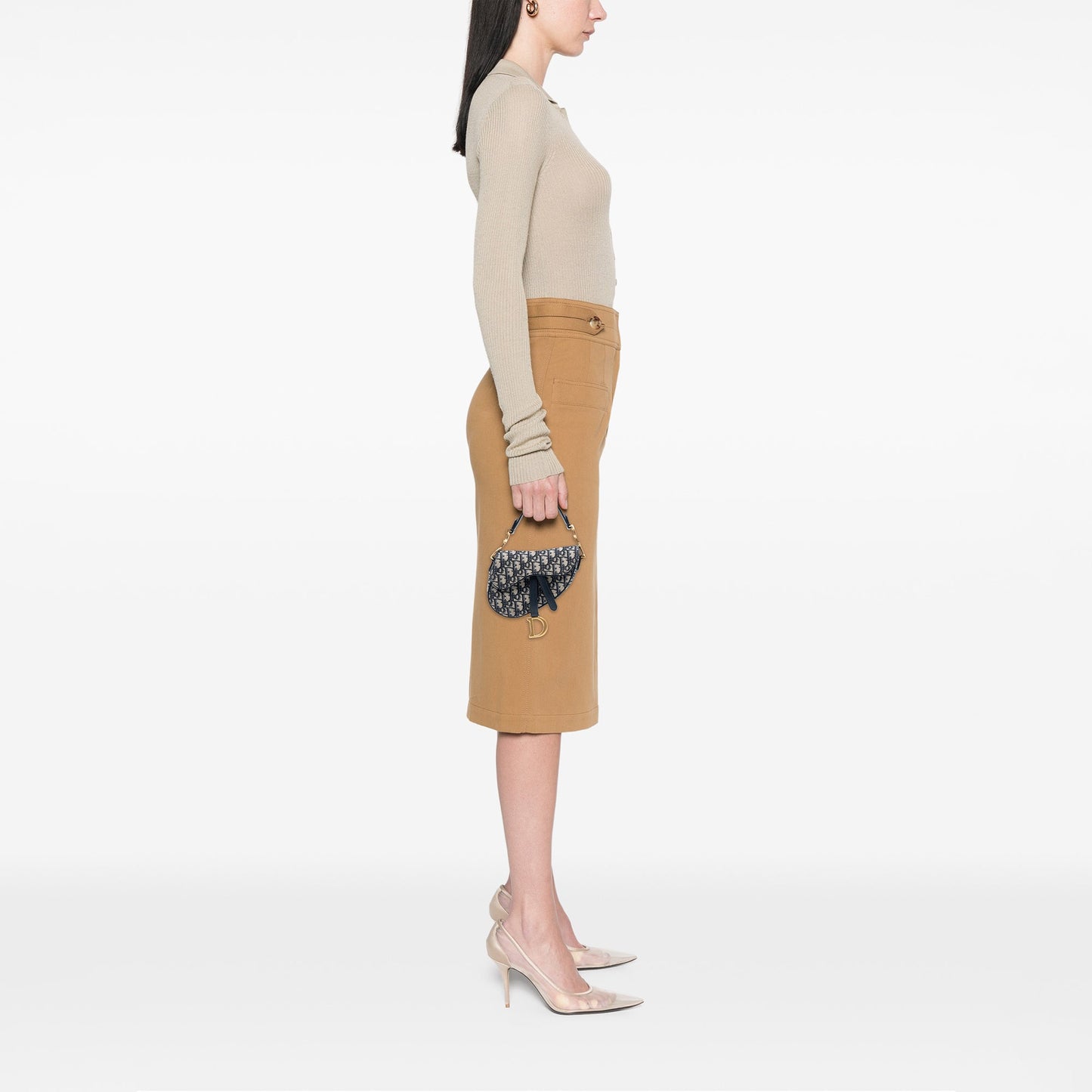Dior Mini Oblique Canvas Saddle Bag