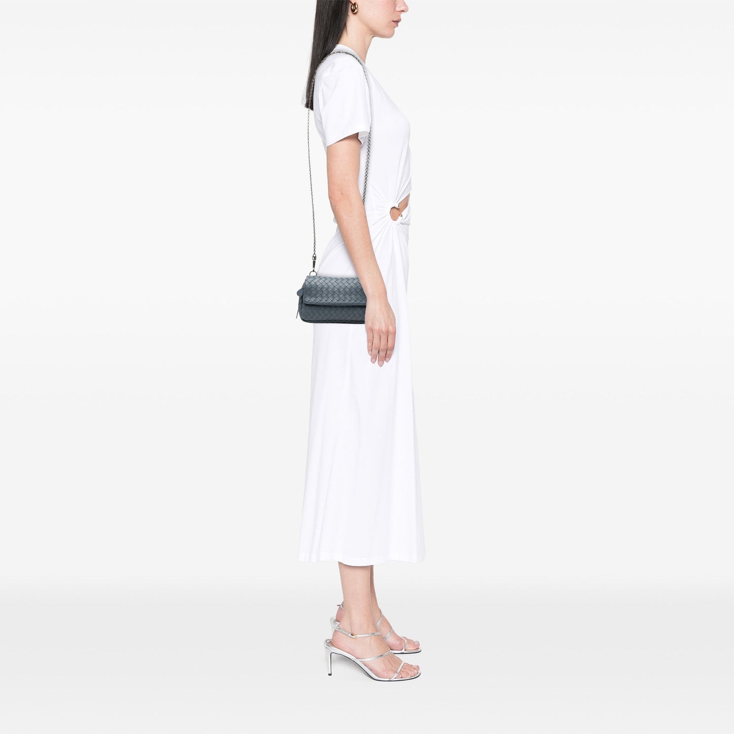 Bottega Veneta Mini Nappa Intrecciato Expandable Chain Flap Crossbody