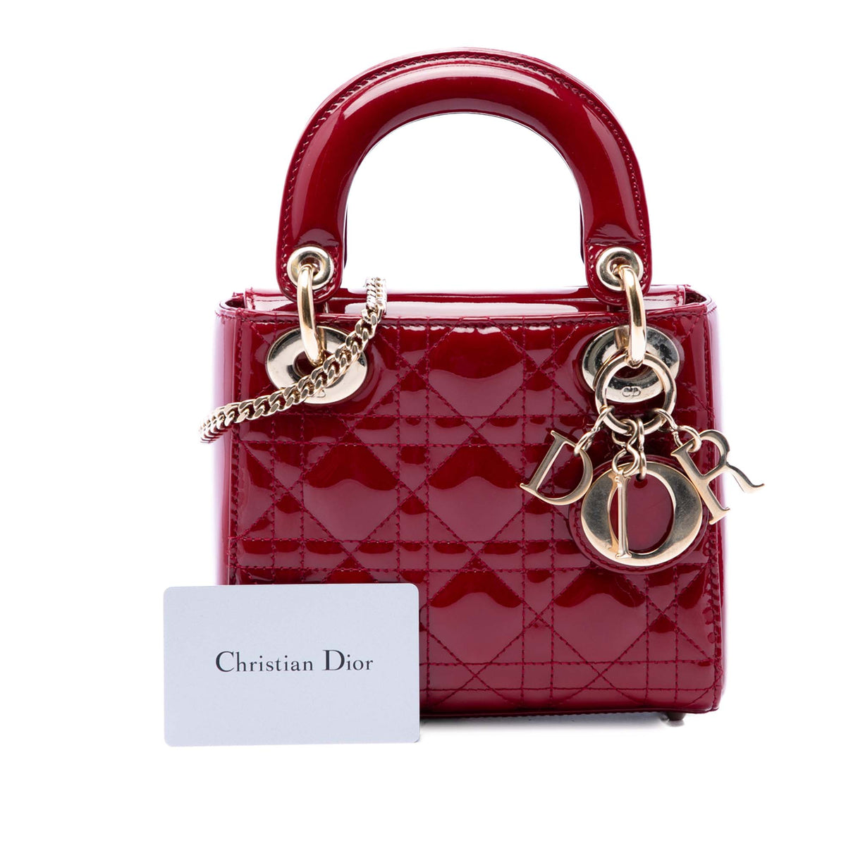 Dior Mini Patent Cannage Lady Dior
