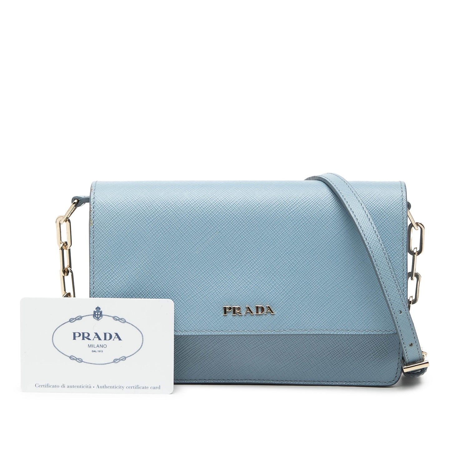 Prada Saffiano Lux Wallet On Chain