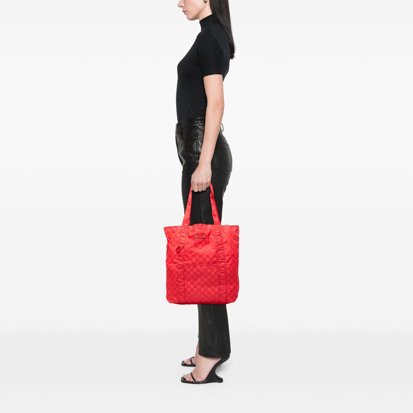 Gucci GG Nylon Teddy Bear Folding Tote