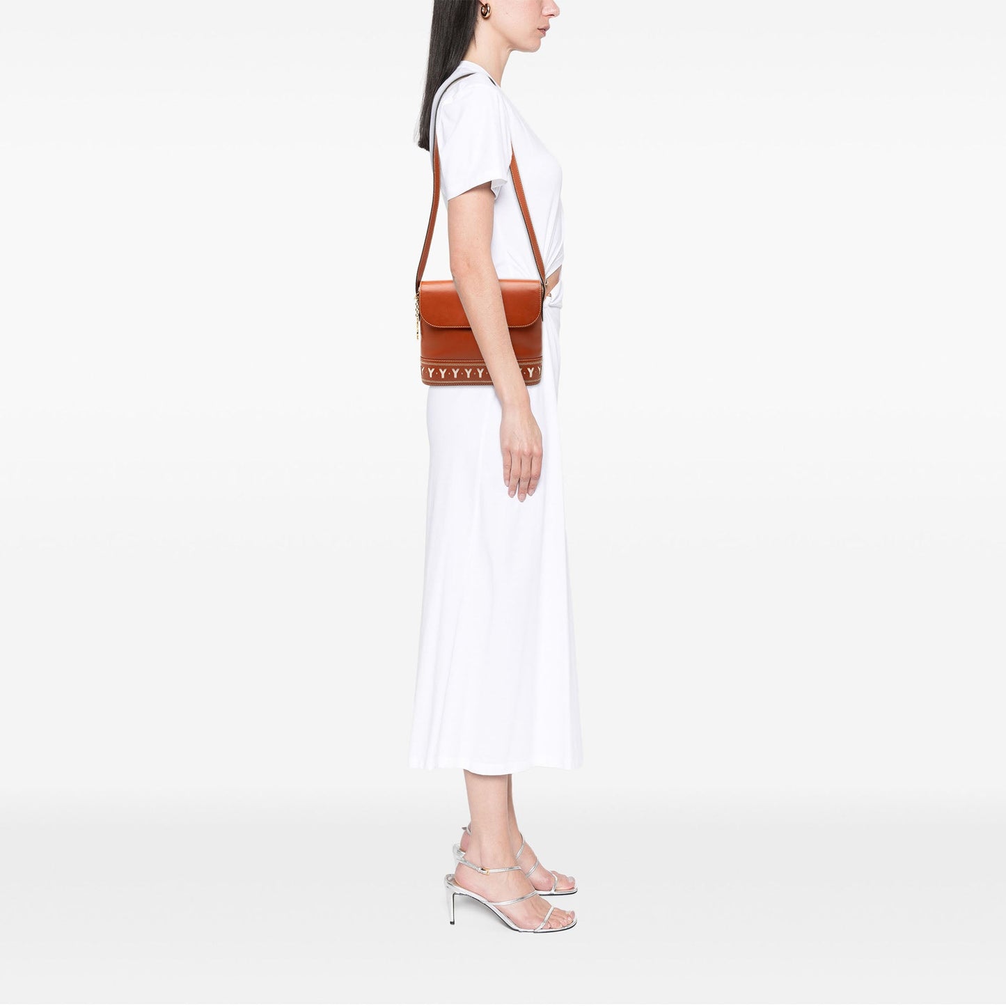 Saint Laurent Calfskin Y Cut Out Shoulder Bag