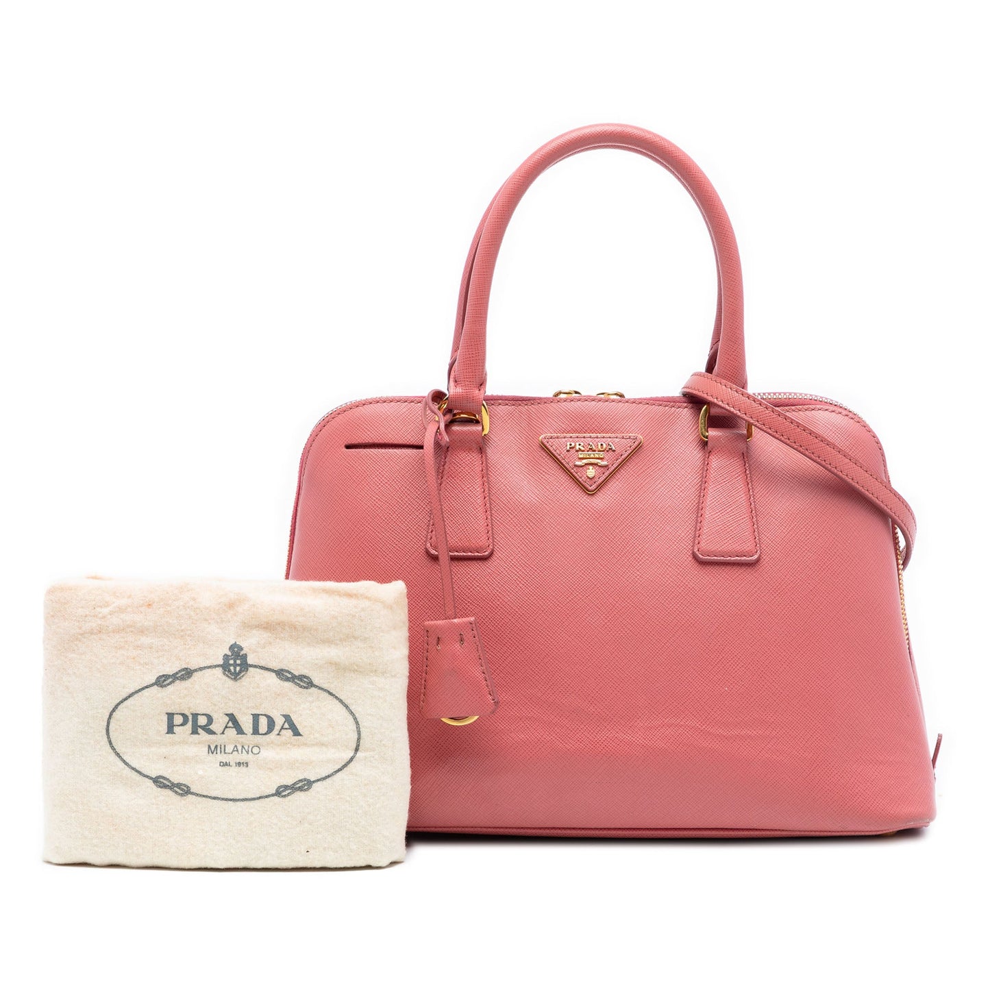 Prada Medium Saffiano Lux Promenade Satchel