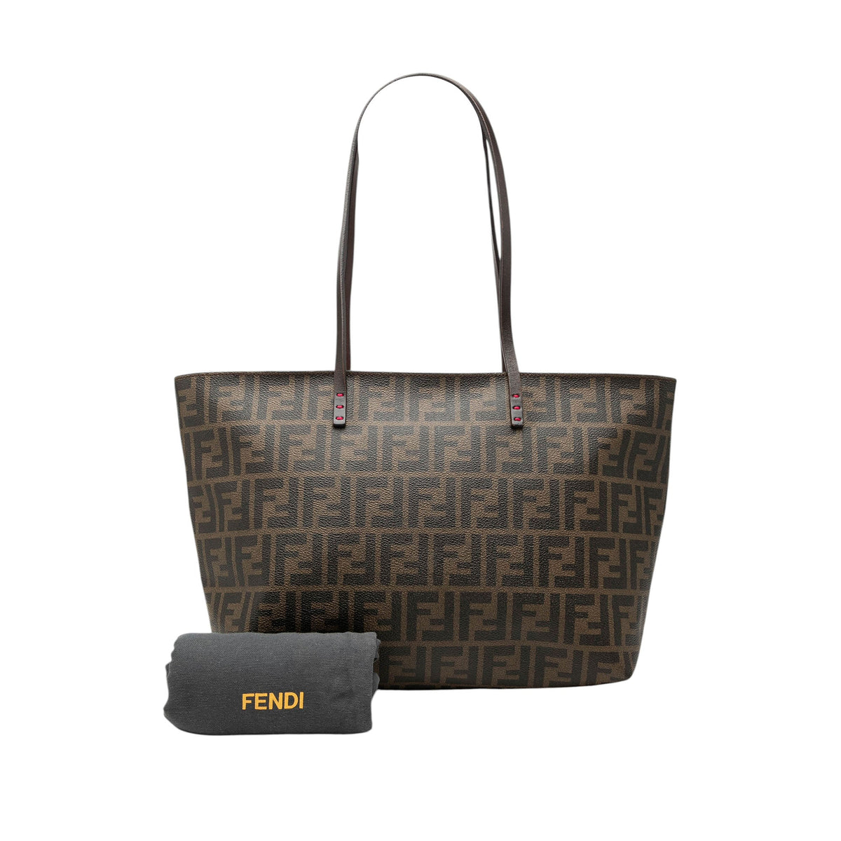 Fendi Small Zucca Spalmati Roll Tote