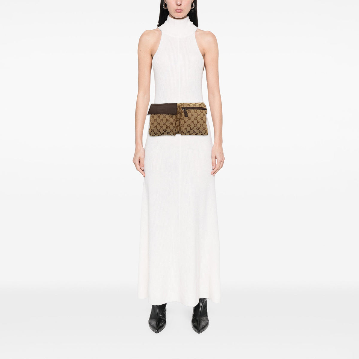 Gucci GG Canvas Double Pocket Belt Bag