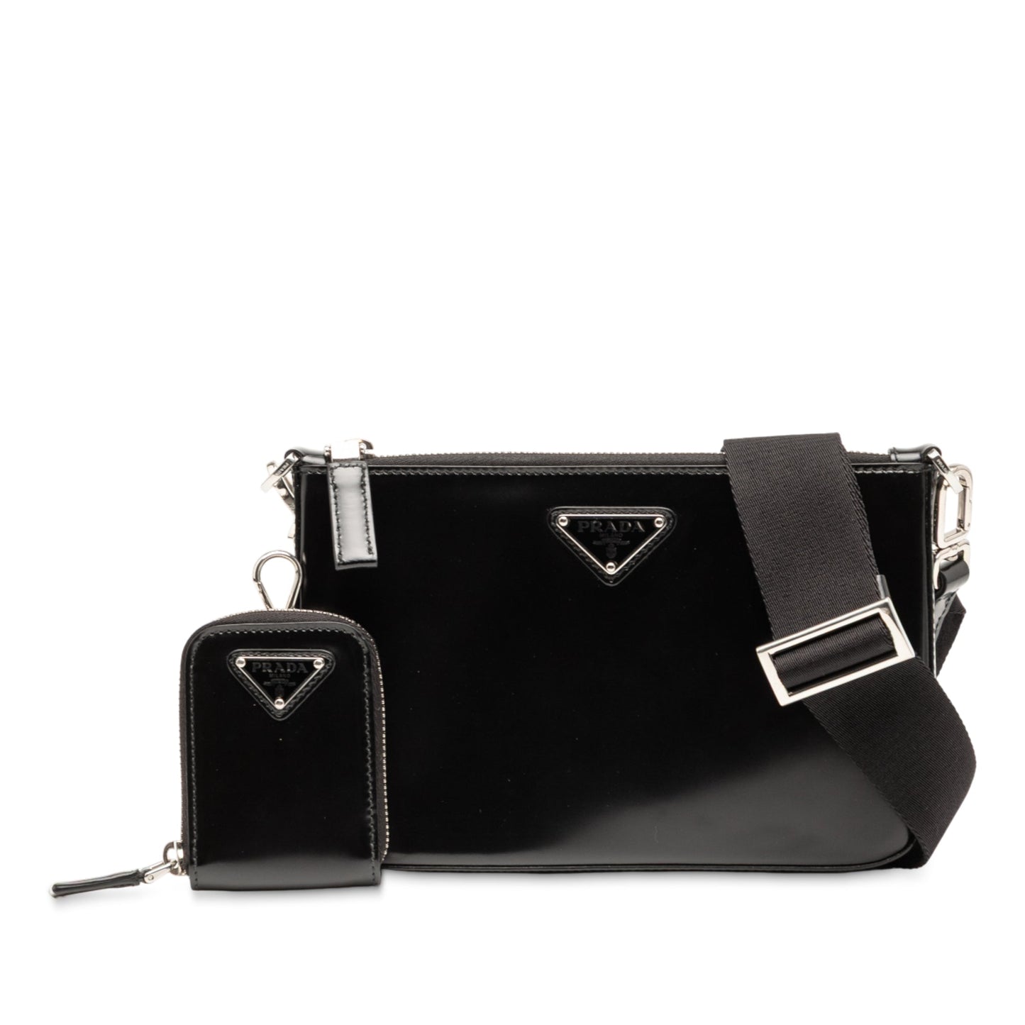 Prada Spazzolato Zip Top Crossbody