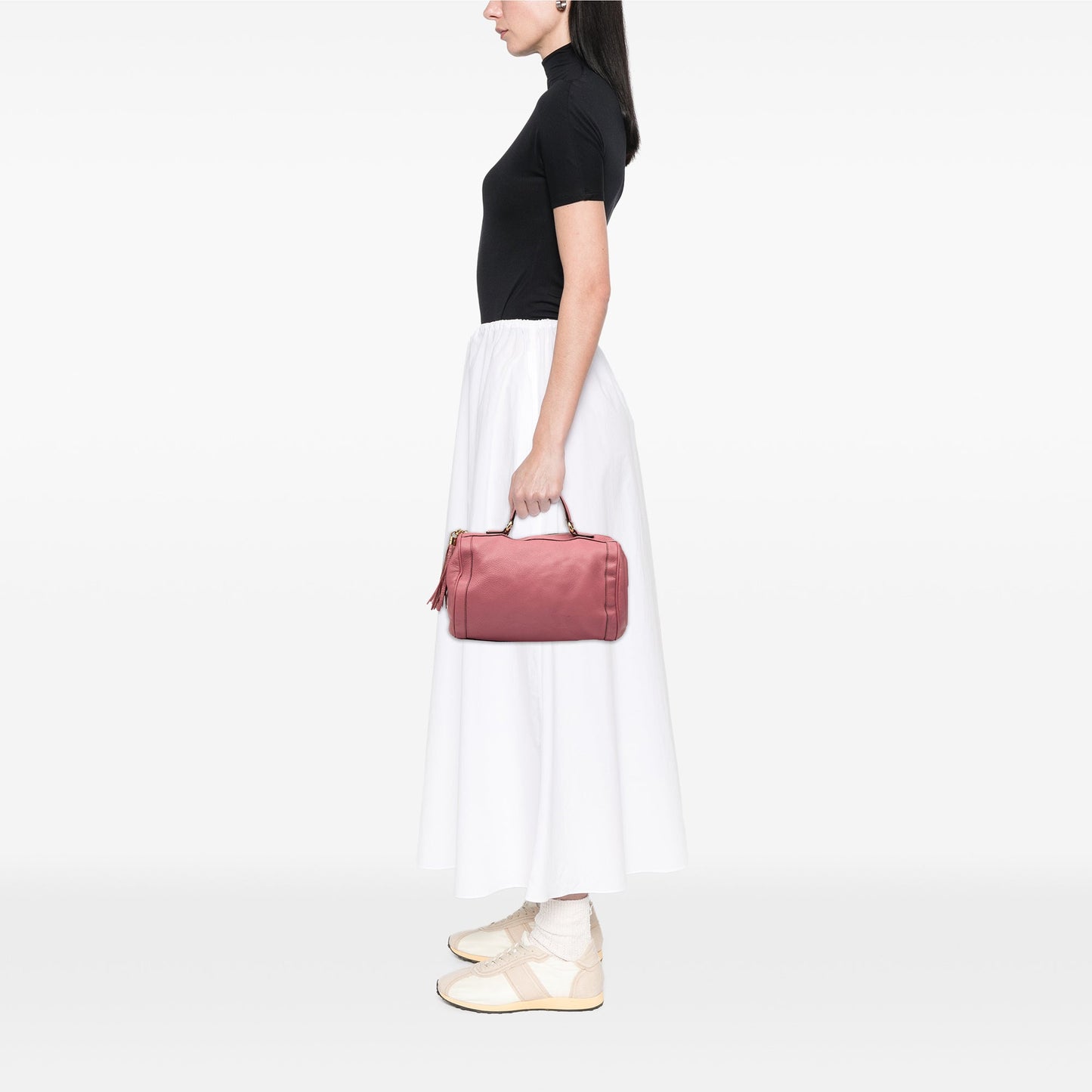 Gucci Medium Pebbled Calfskin Soho Boston Bag