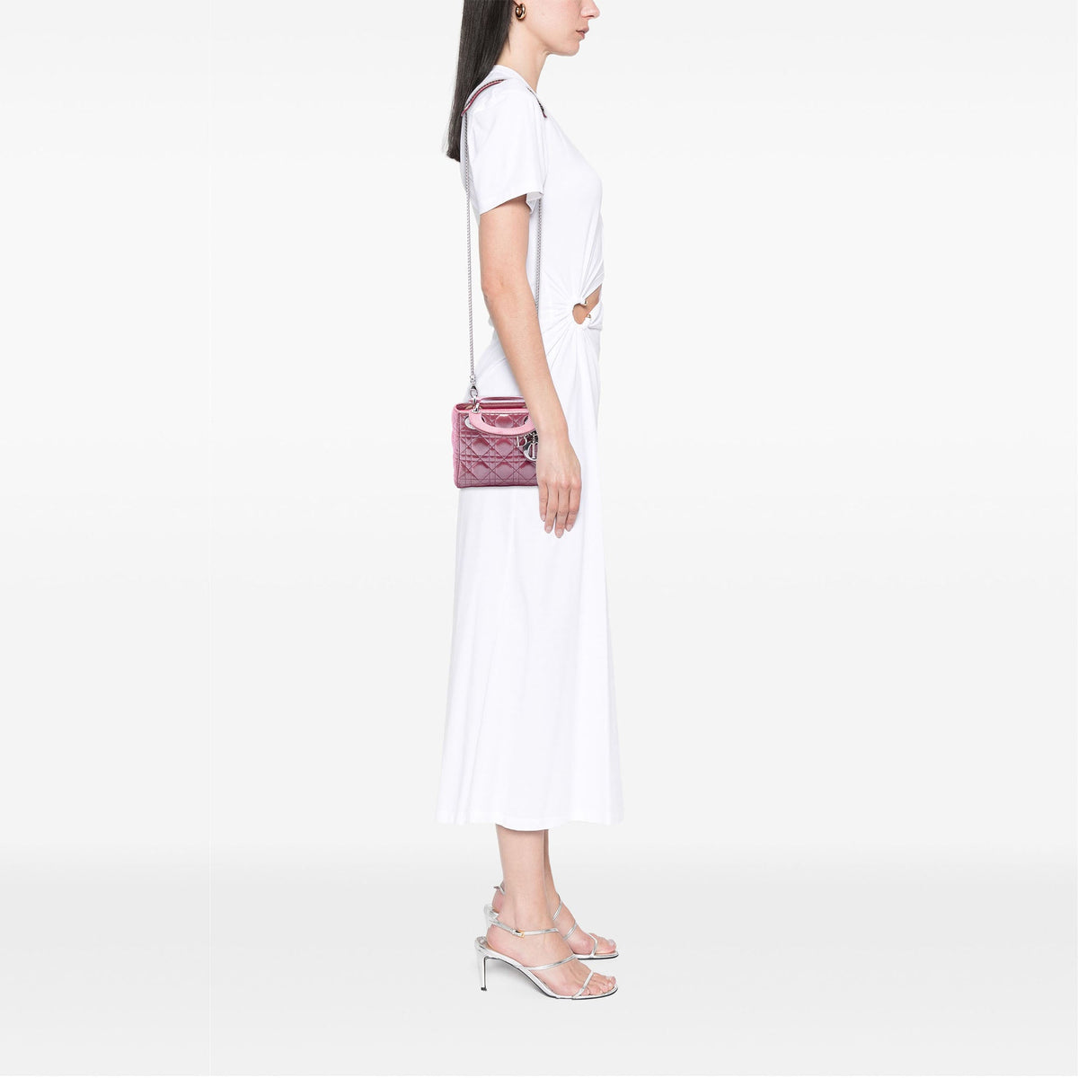 Dior Mini Iridescent Lambskin Cannage Lady Dior