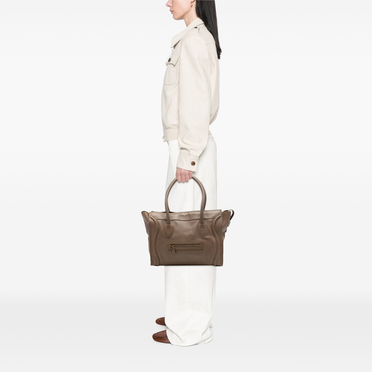 Celine Leather Luggage Tote