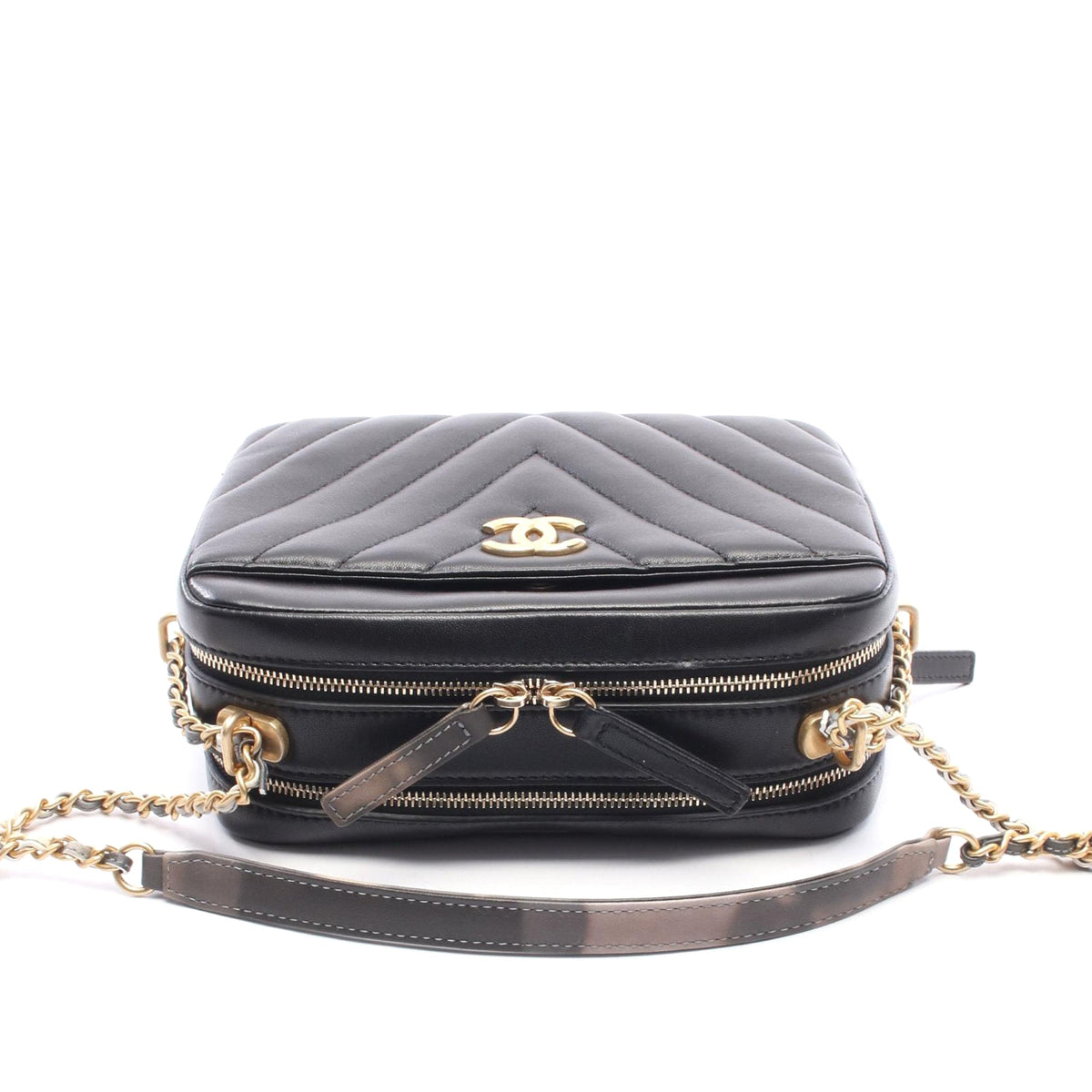 Chanel CC Chevron Lambskin Camera Bag