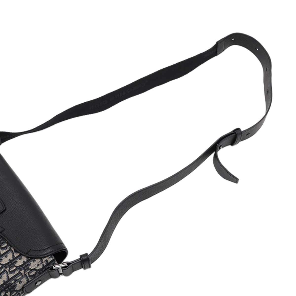 Dior Small Oblique Canvas Saddle Messenger Bag with Flap — Black
