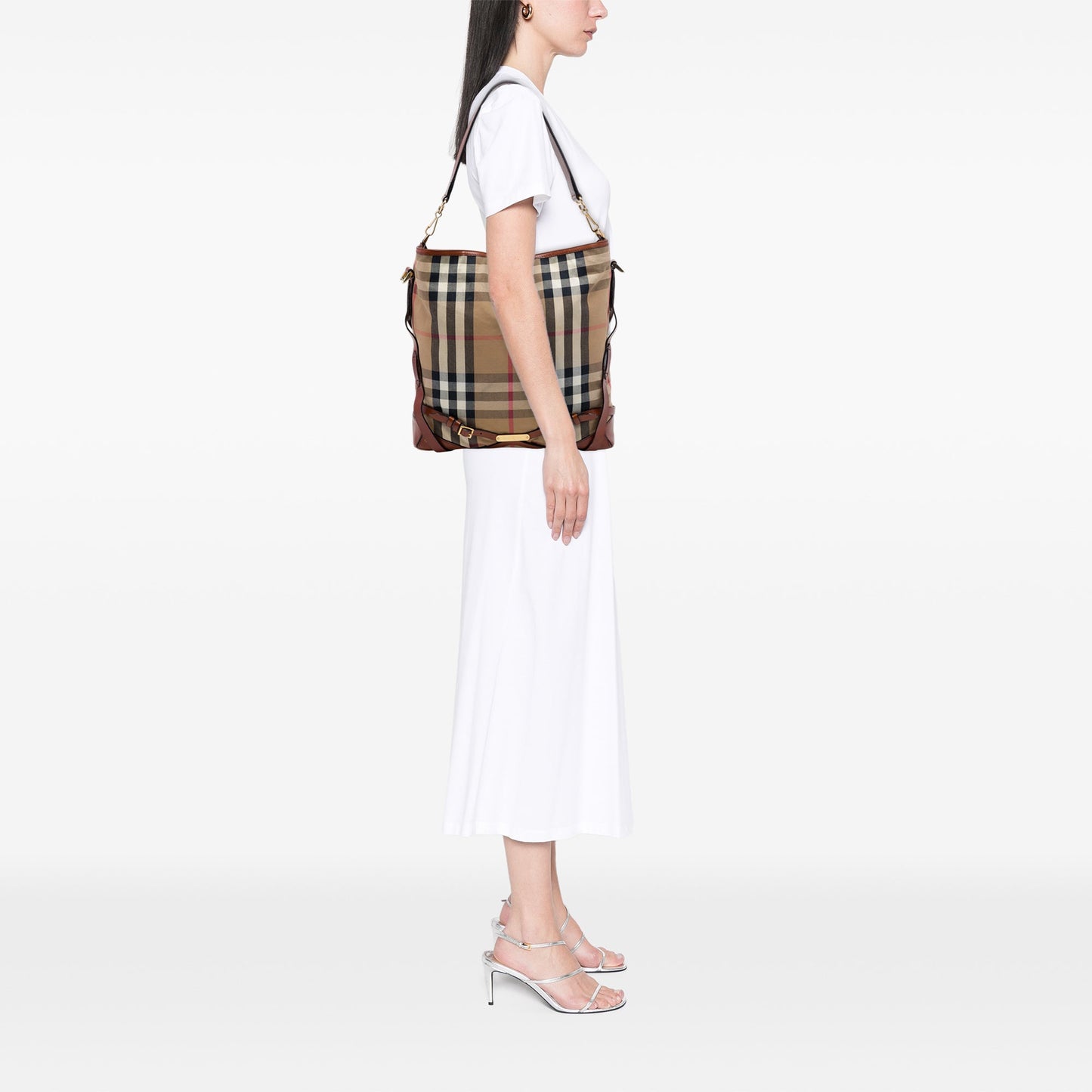 Burberry House Check Canvas Gosford Bridle Satchel