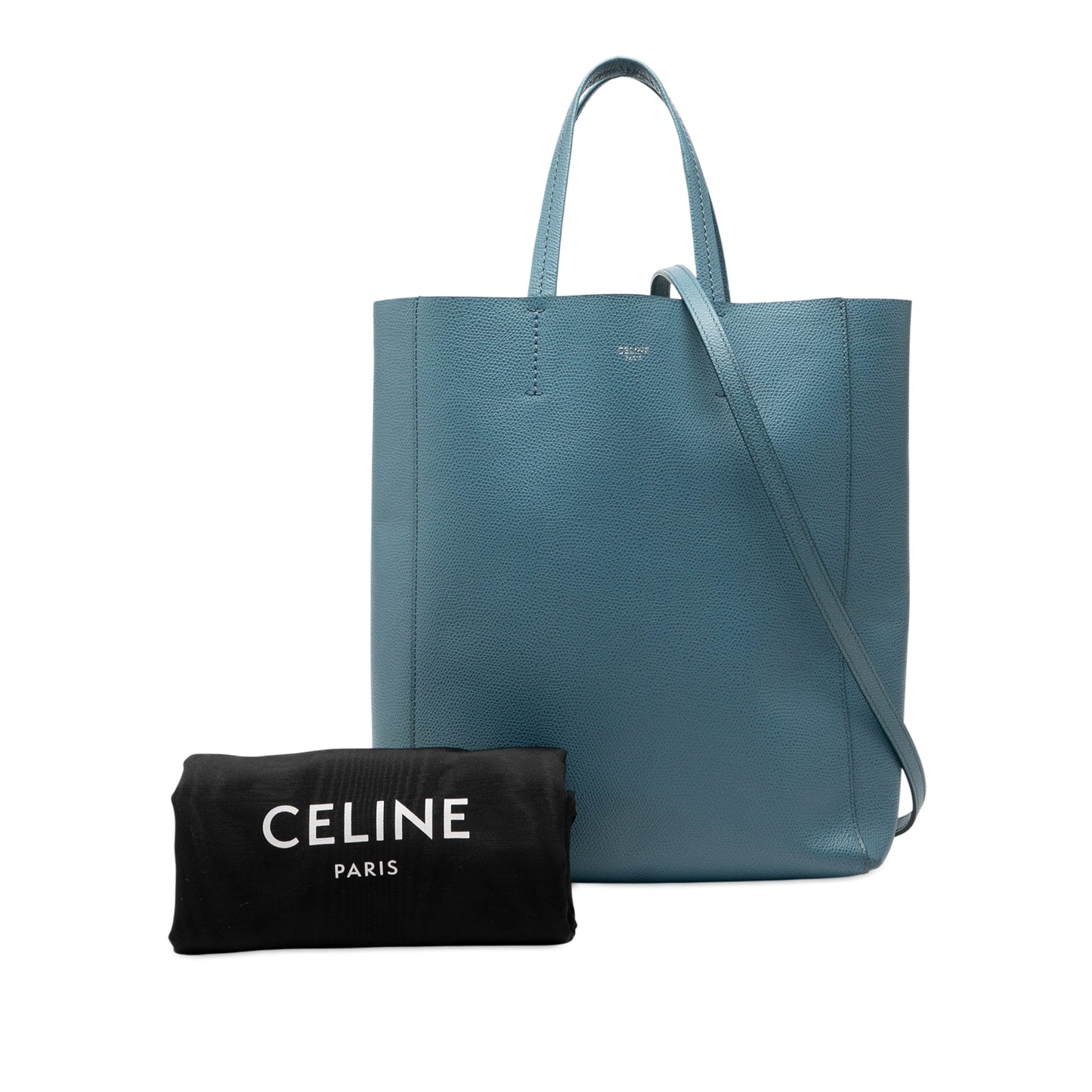 Celine Small Grained Calfskin Vertical Cabas Satchel