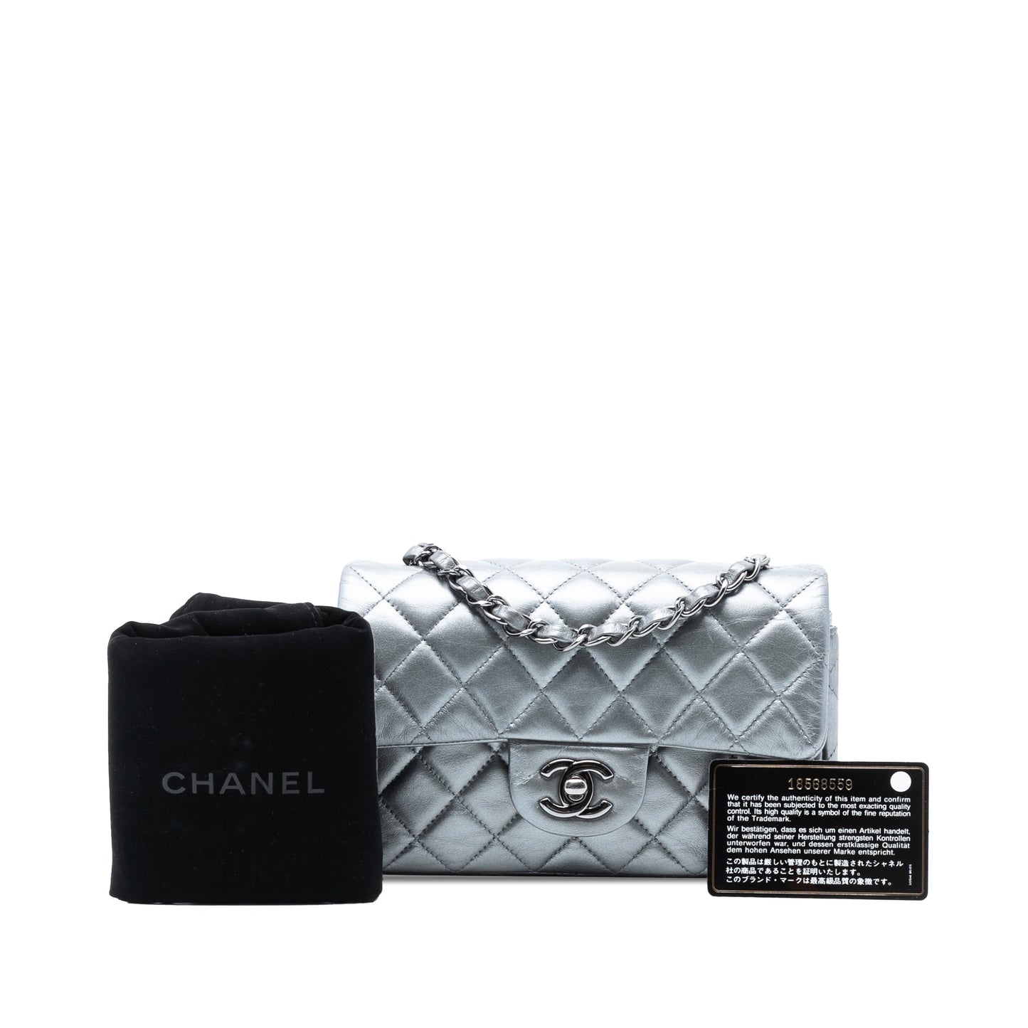Chanel Small Quilted Metallic Lambskin Single Flap
