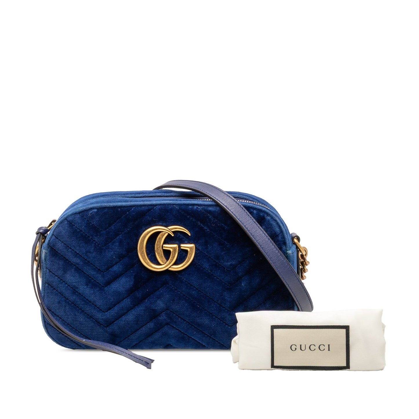 Gucci Small GG Marmont Matelasse Velvet Crossbody