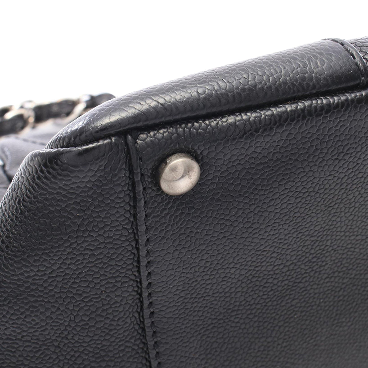 Chanel CC Quilted Caviar Tote — Black
