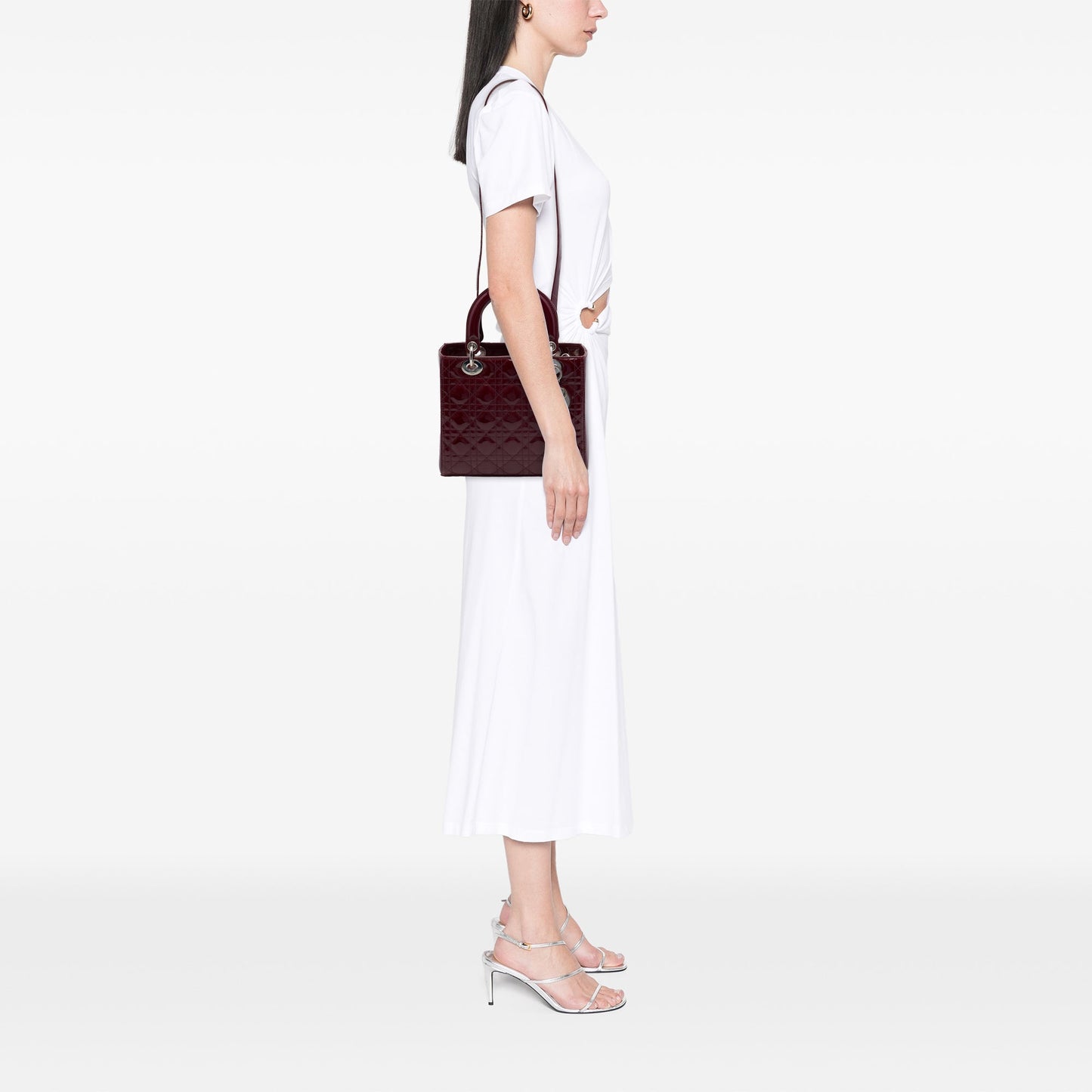 Dior Medium Patent Cannage Lady Dior