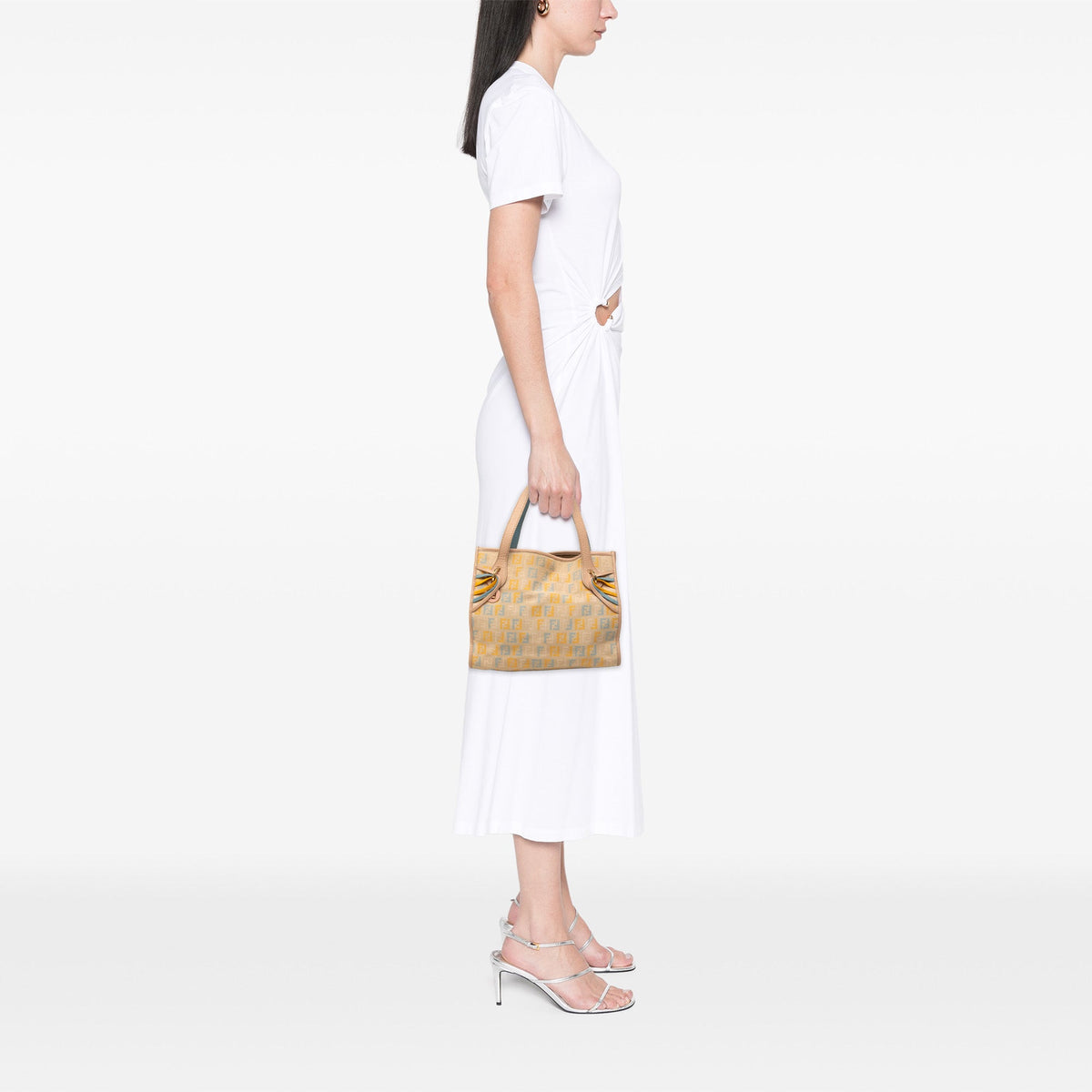 Fendi Small Multicolore Zucchino Canvas Tote