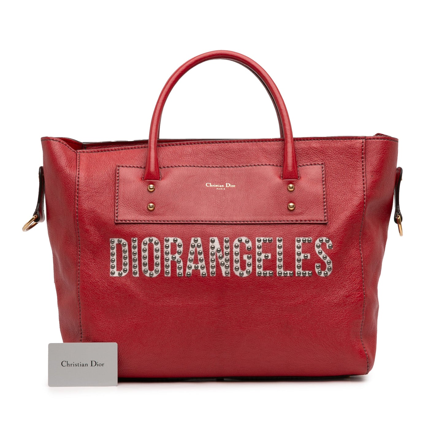 Studded Goatskin Diorangeles Convertible Tote