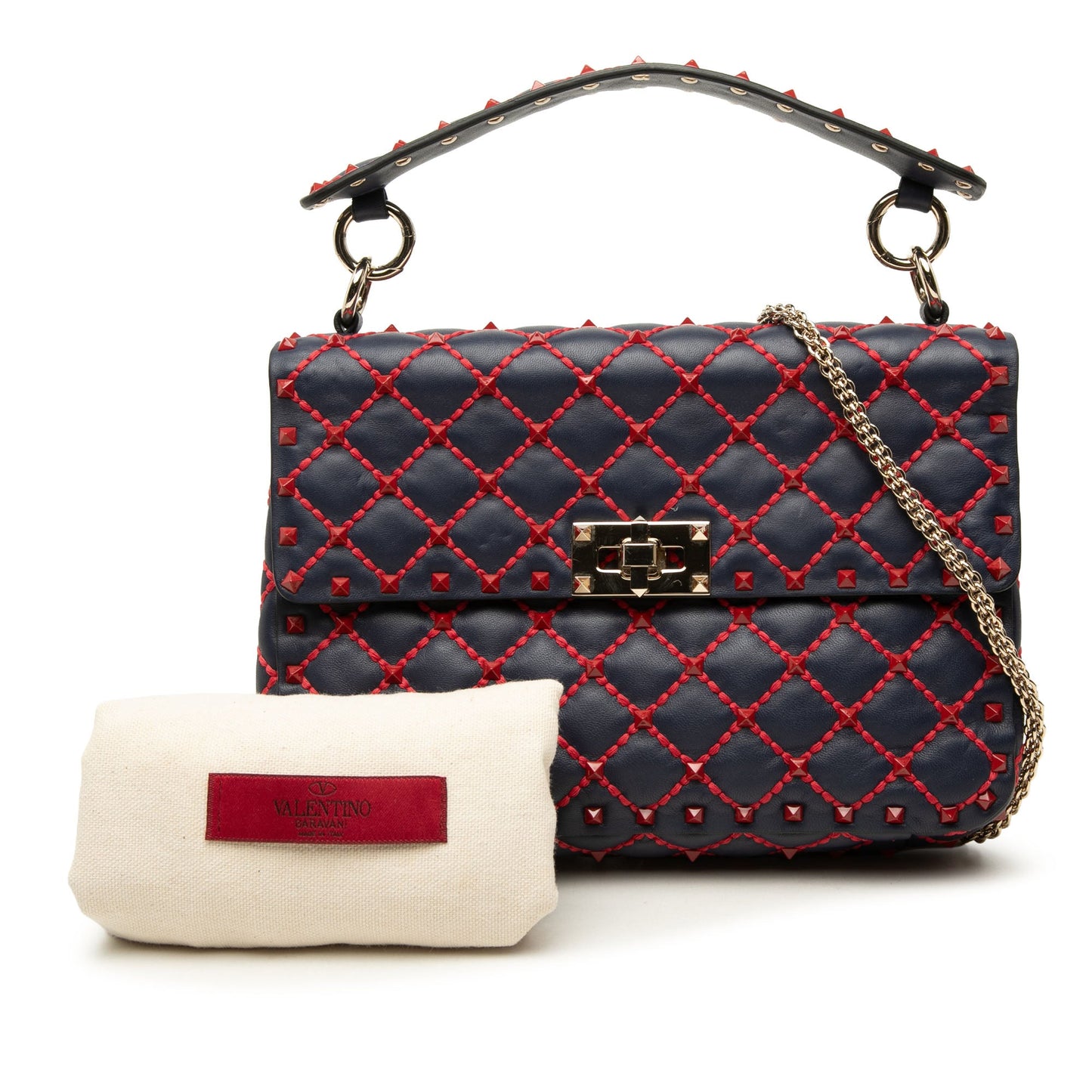 Valentino Medium Nappa Rockstud Spike Satchel