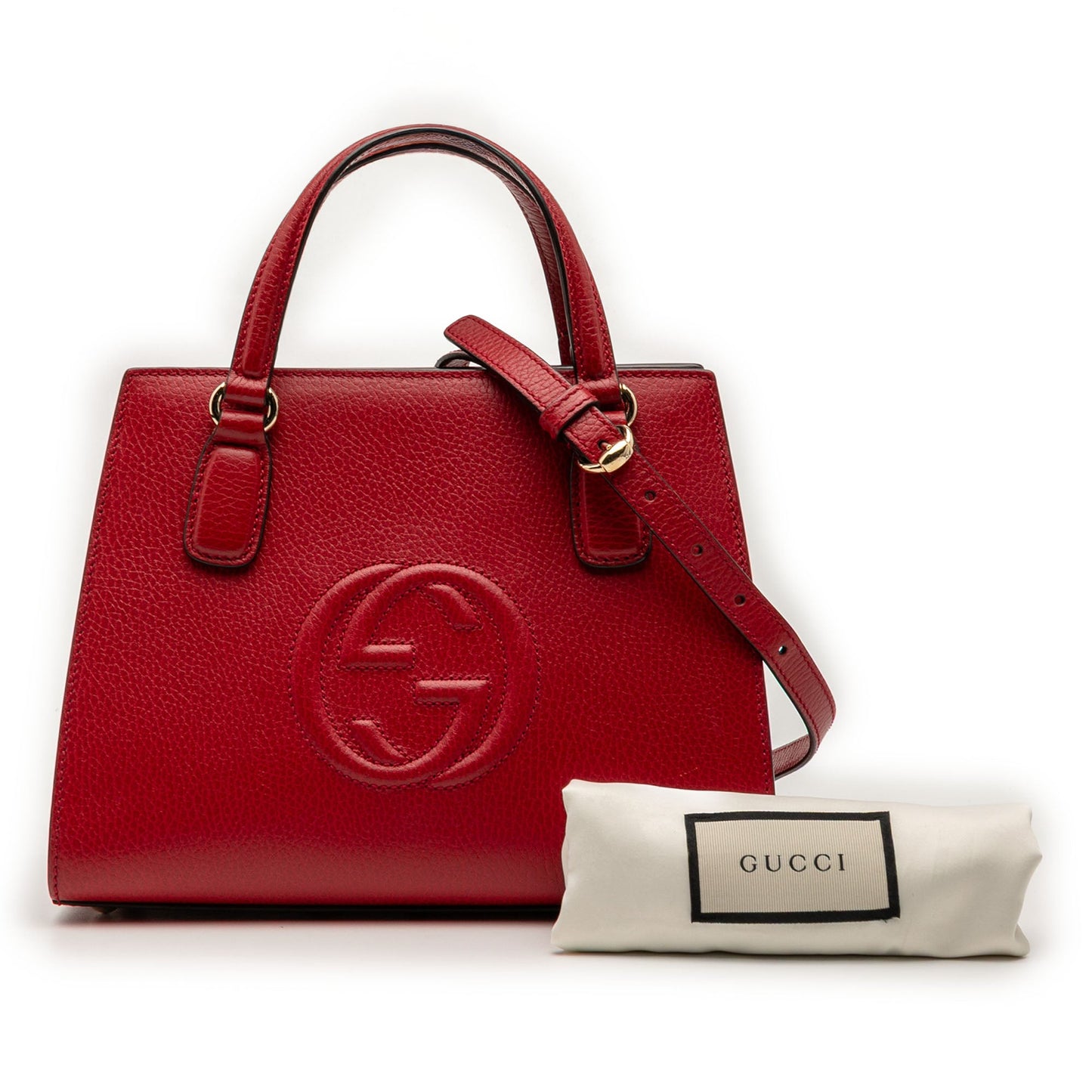 Gucci Medium Dollar Calf Soho Top Handle Convertible Tote