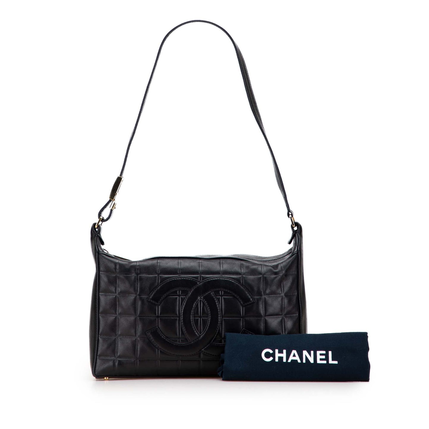 Chanel Medium Lambskin Chocolate Bar Shoulder Bag