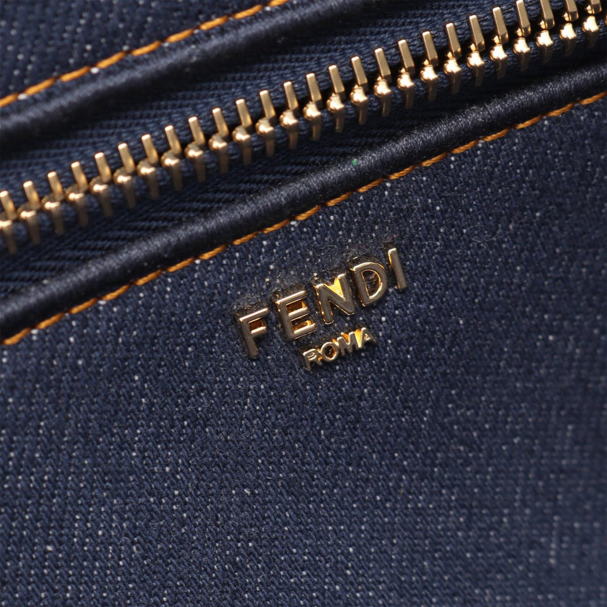 Fendi Medium Zucca Denim Reversible Roll Tote