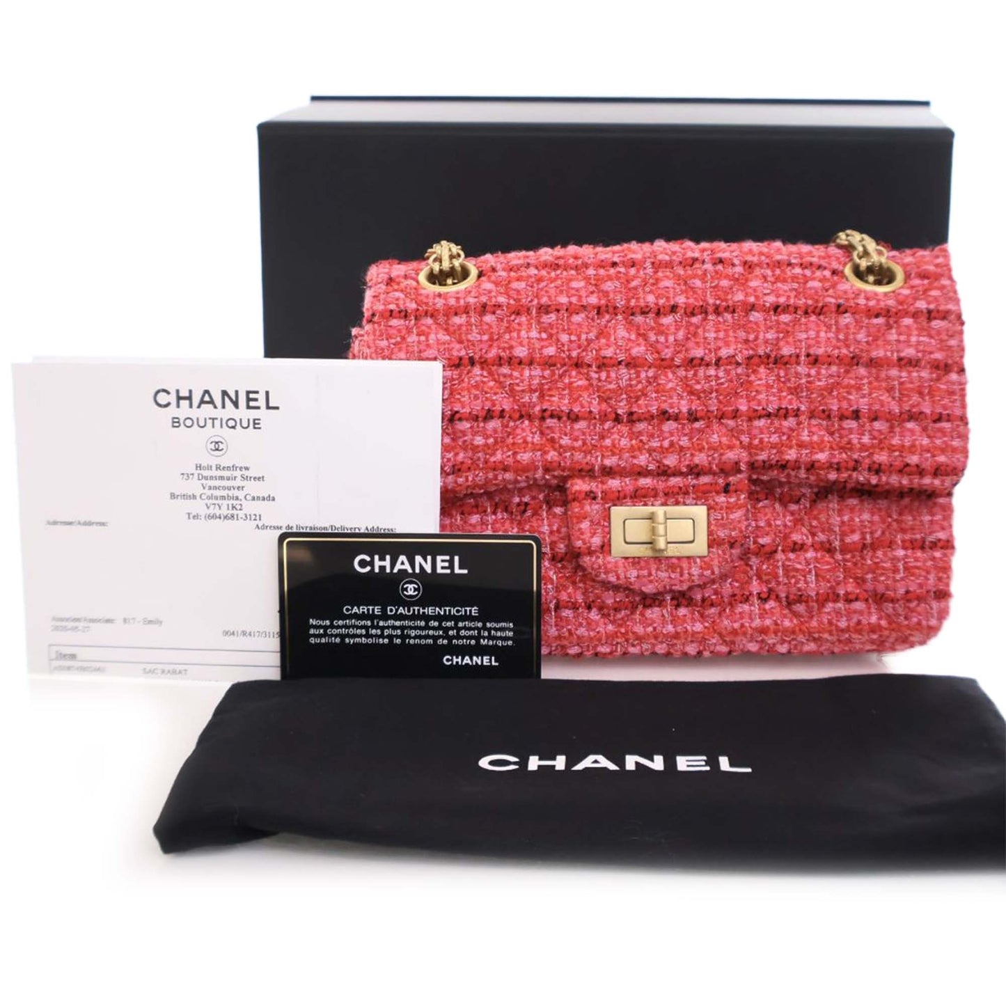Chanel Mini Reissue 2.55 Tweed Single Flap 224