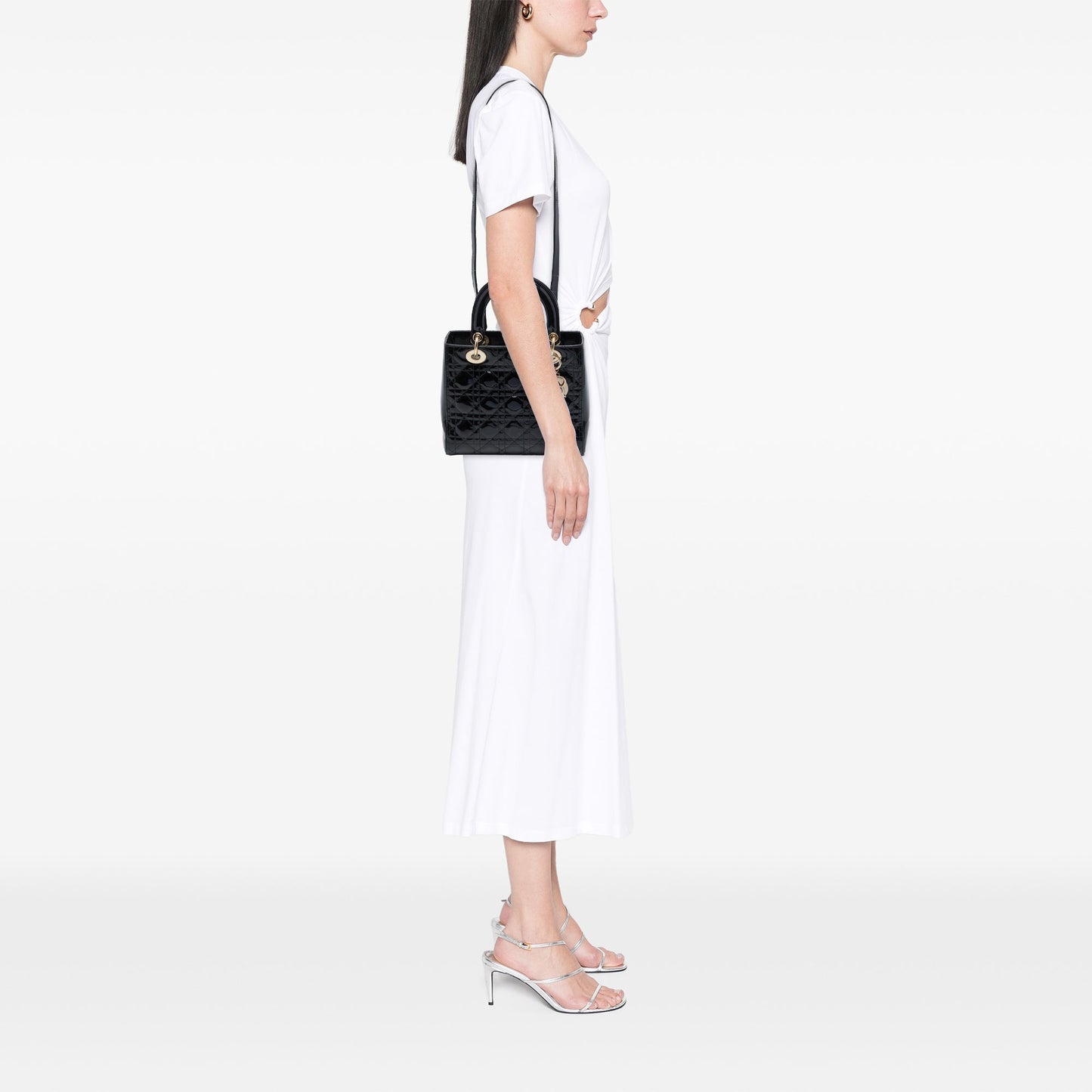 Dior Medium Patent Cannage Lady Dior