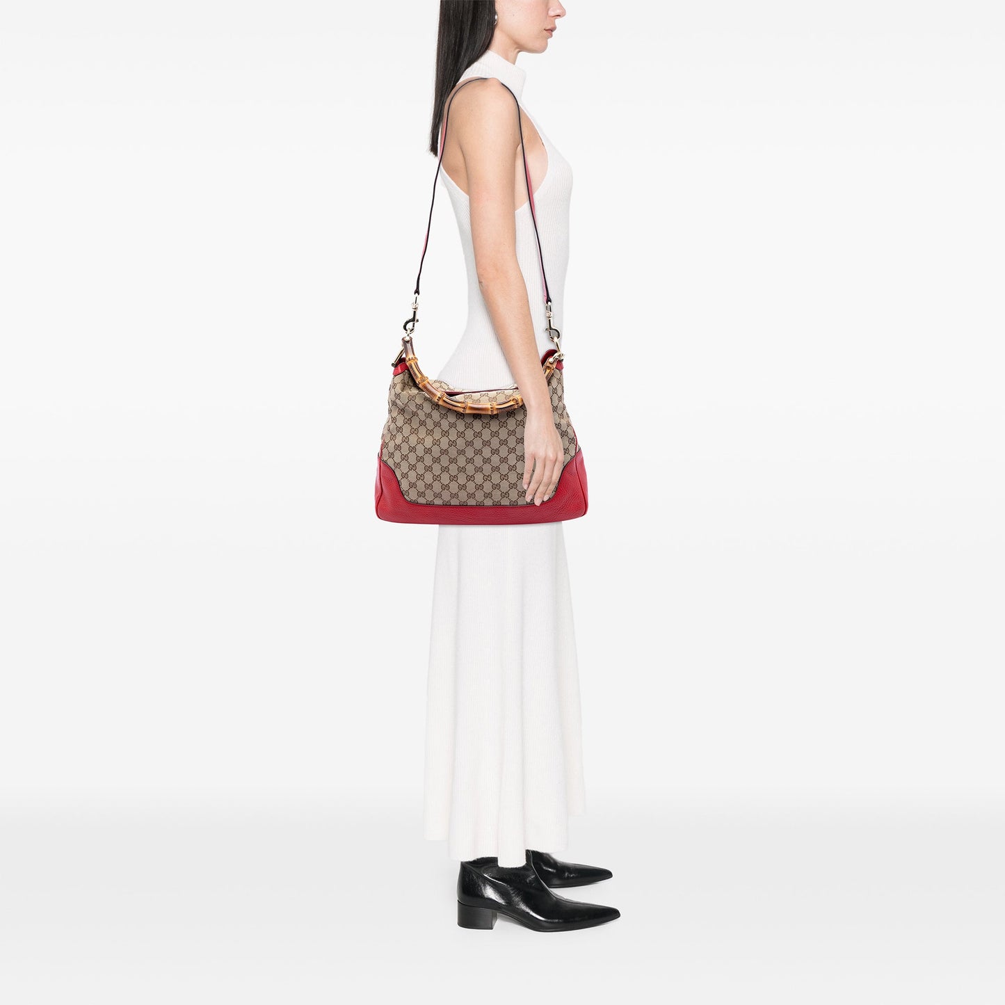 Gucci GG Canvas Bamboo Diana Satchel