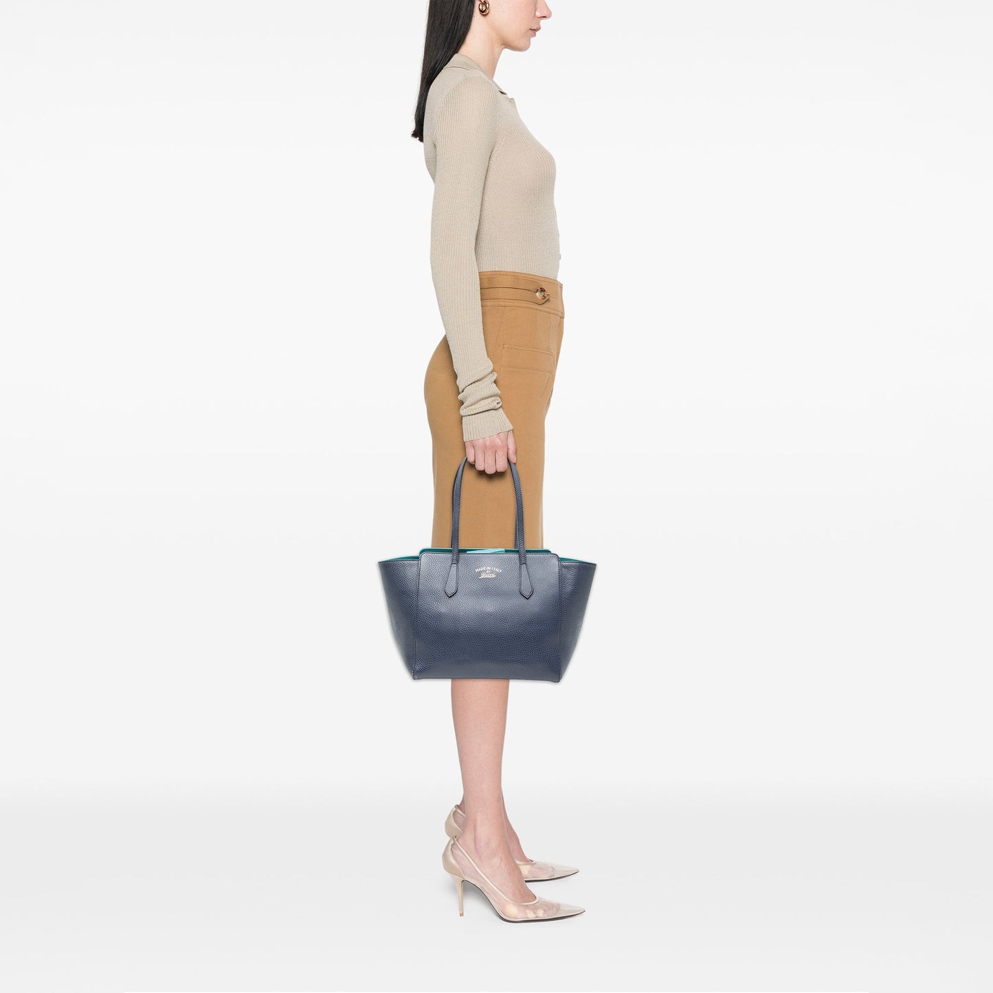 Gucci Medium Leather Swing Tote