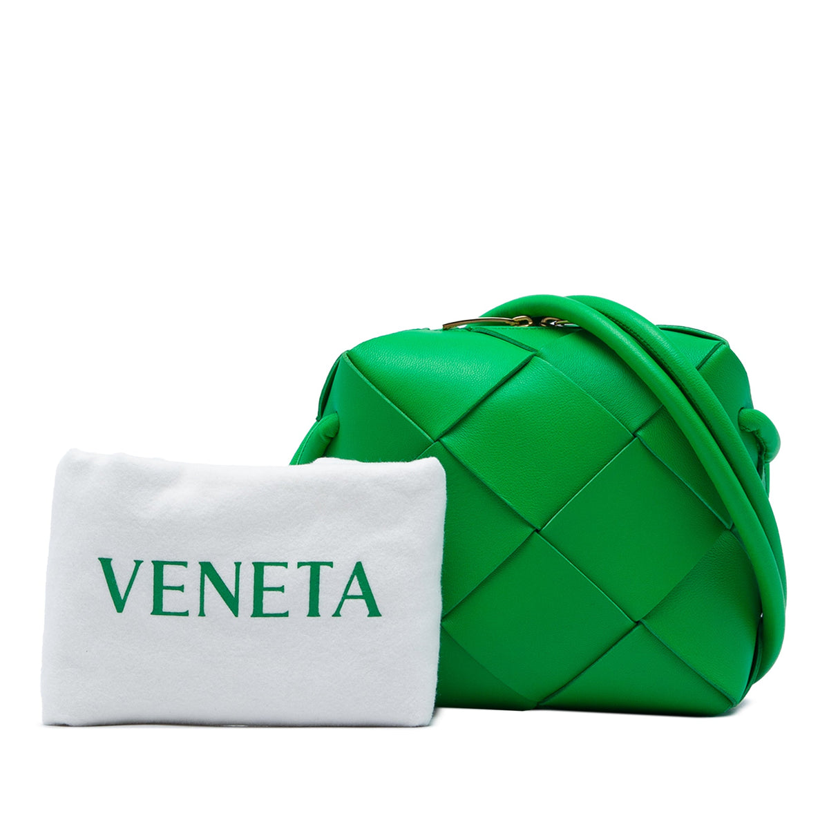 Bottega Veneta Mini Lambskin Intreccio Cassette Camera Bag