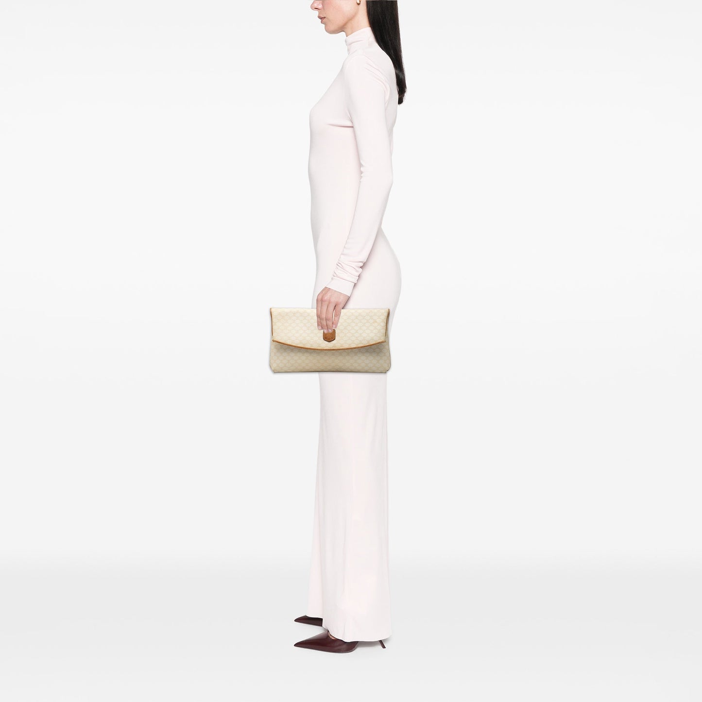 Celine Macadam Coated Canvas Clutch