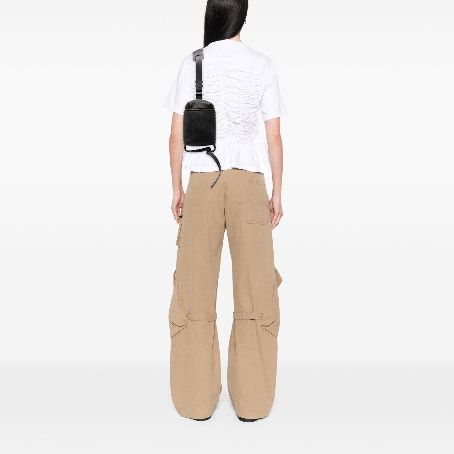 Valentino Grainy Calfskin Rockstud Convertible Sling Bag