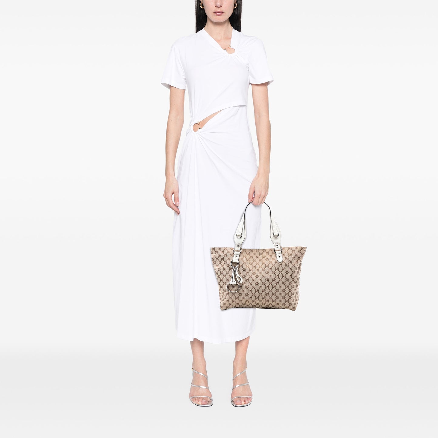 Gucci Medium GG Canvas Icon Bit Tote