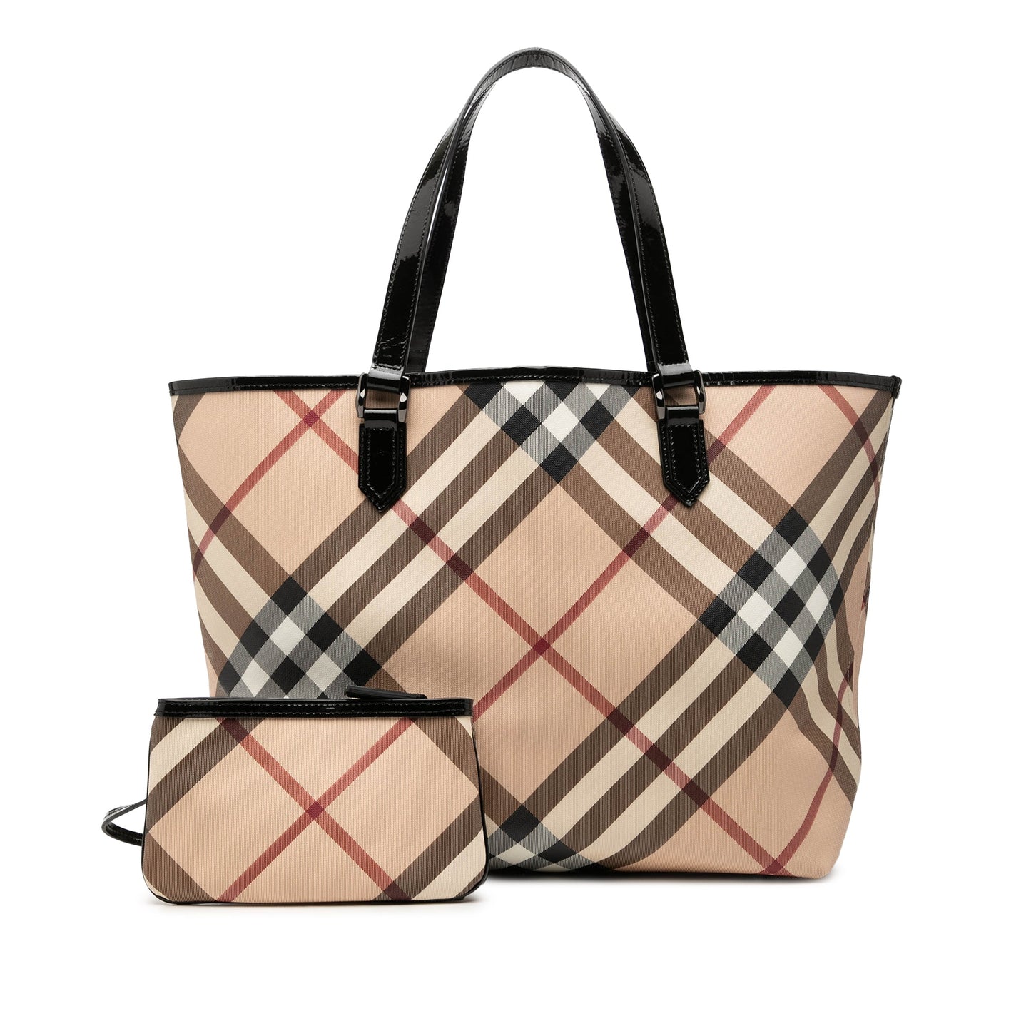 Burberry Supernova Check Coated Canvas Tote