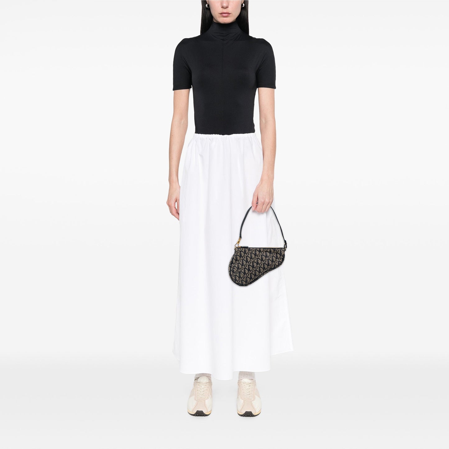 Dior Mini Diorissimo Canvas Saddle Pochette