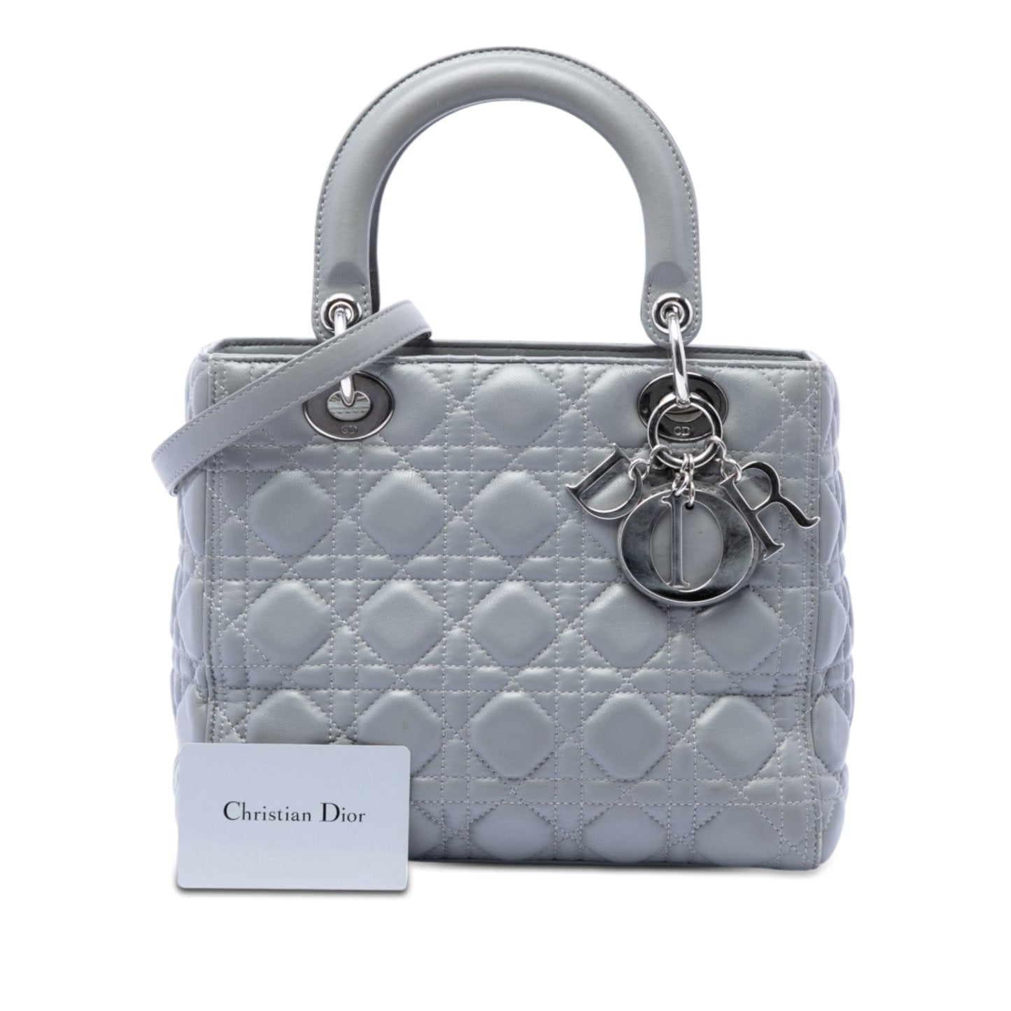 Dior Medium Metallic Lambskin Cannage Lady Dior