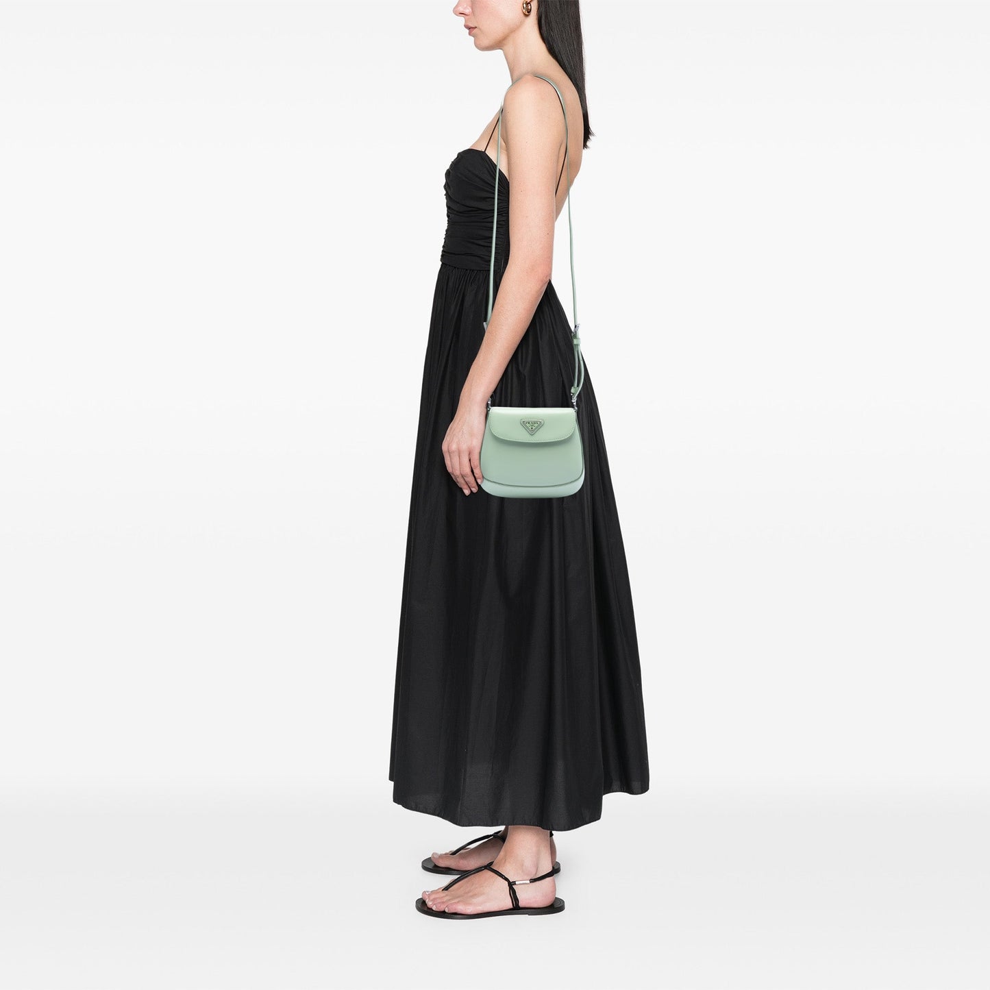 Prada Mini Brushed Leather Cleo Flap