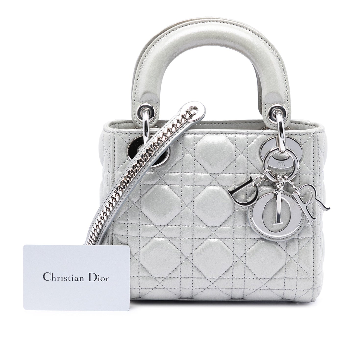 Dior Mini Iridescent Lambskin Cannage Lady Dior
