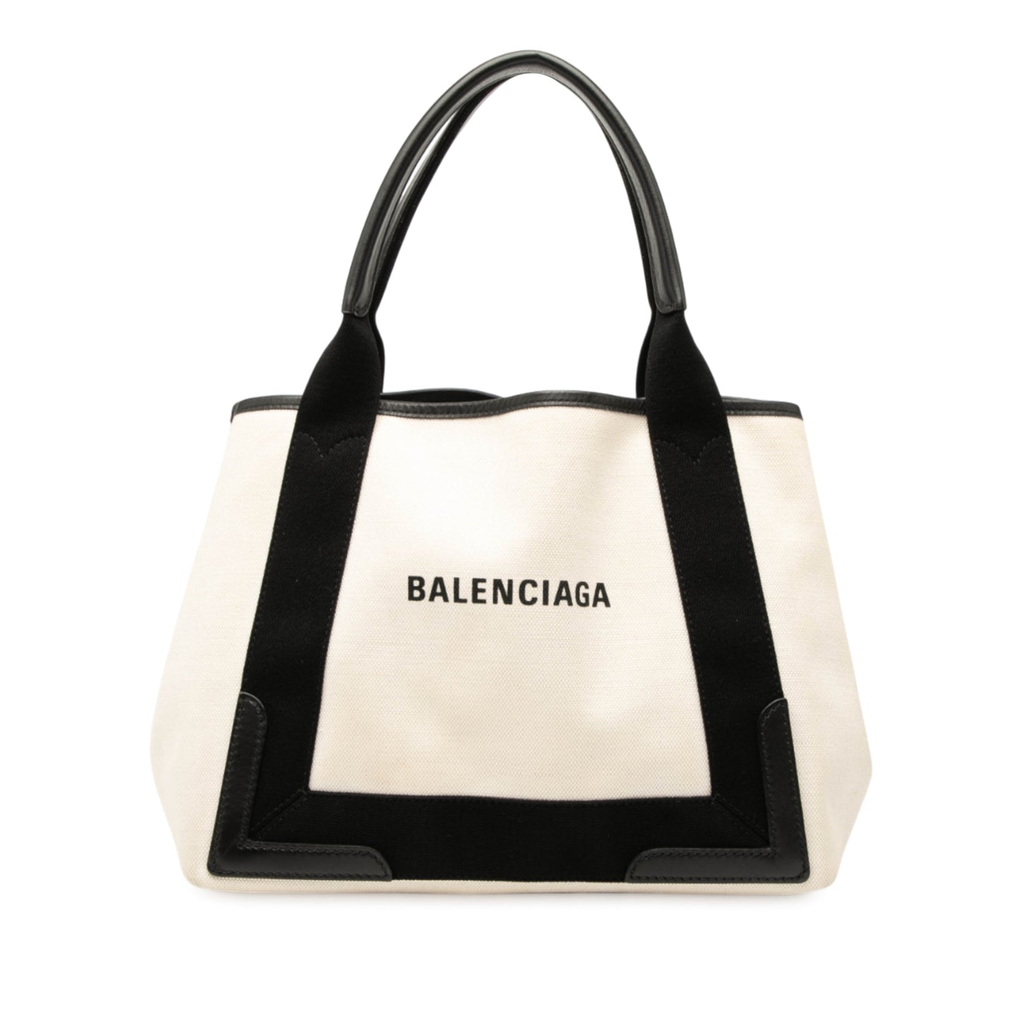 Balenciaga Canvas Navy Cabas Tote S