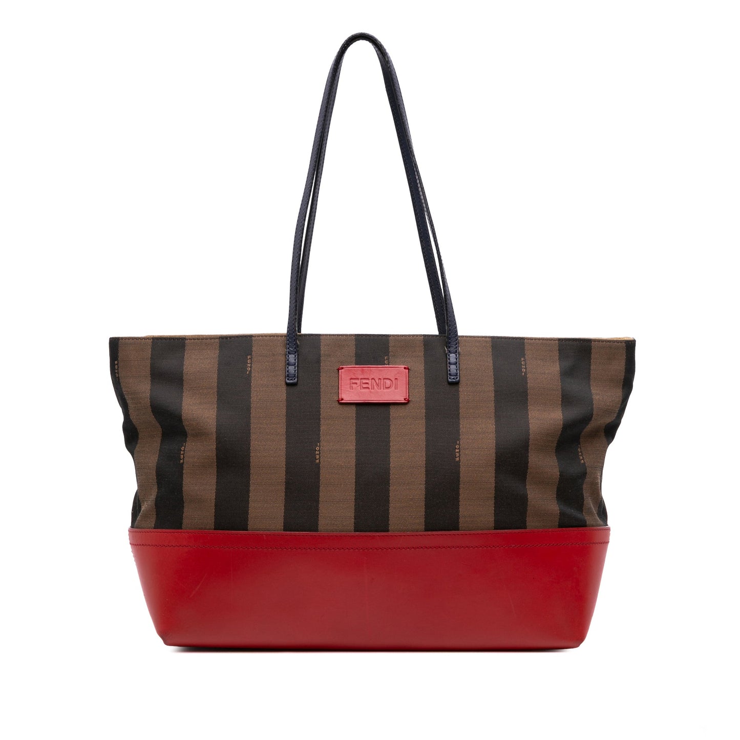 Fendi Medium Pequin Canvas Roll Tote